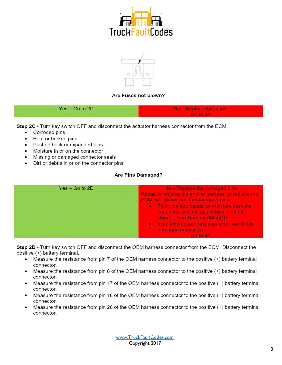 Cummins ISM code 441 Unswitched battery supply circuit DTC - page 3 is available after signing in