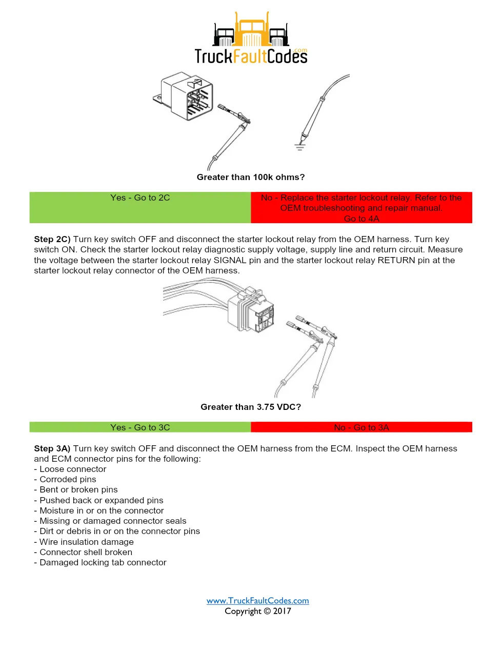 Cummins ISM code 585 — Lamp: Amber Starter Relay Driver Circuit - page 3 is available after signing in