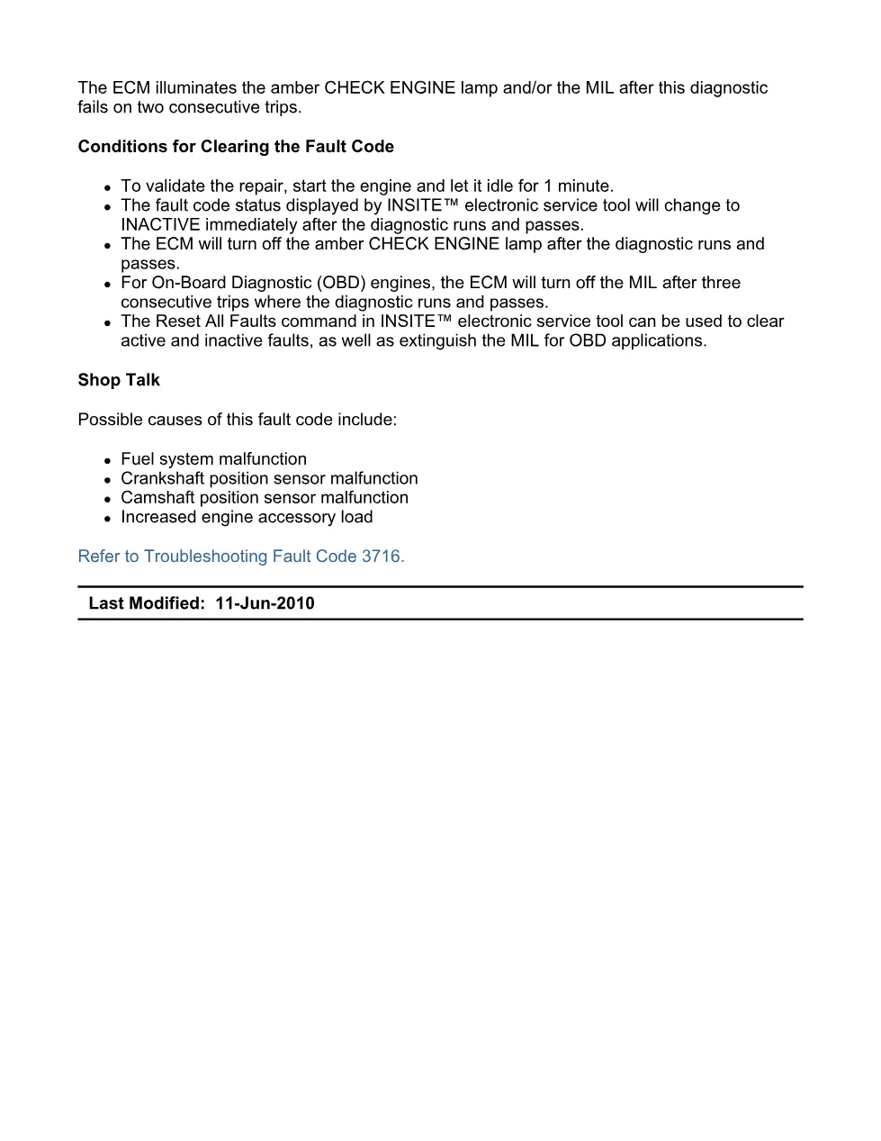 Cummins ISX code 3716 — Engine Speed At Idle below range DTC (SPN - preview page 2 of 6