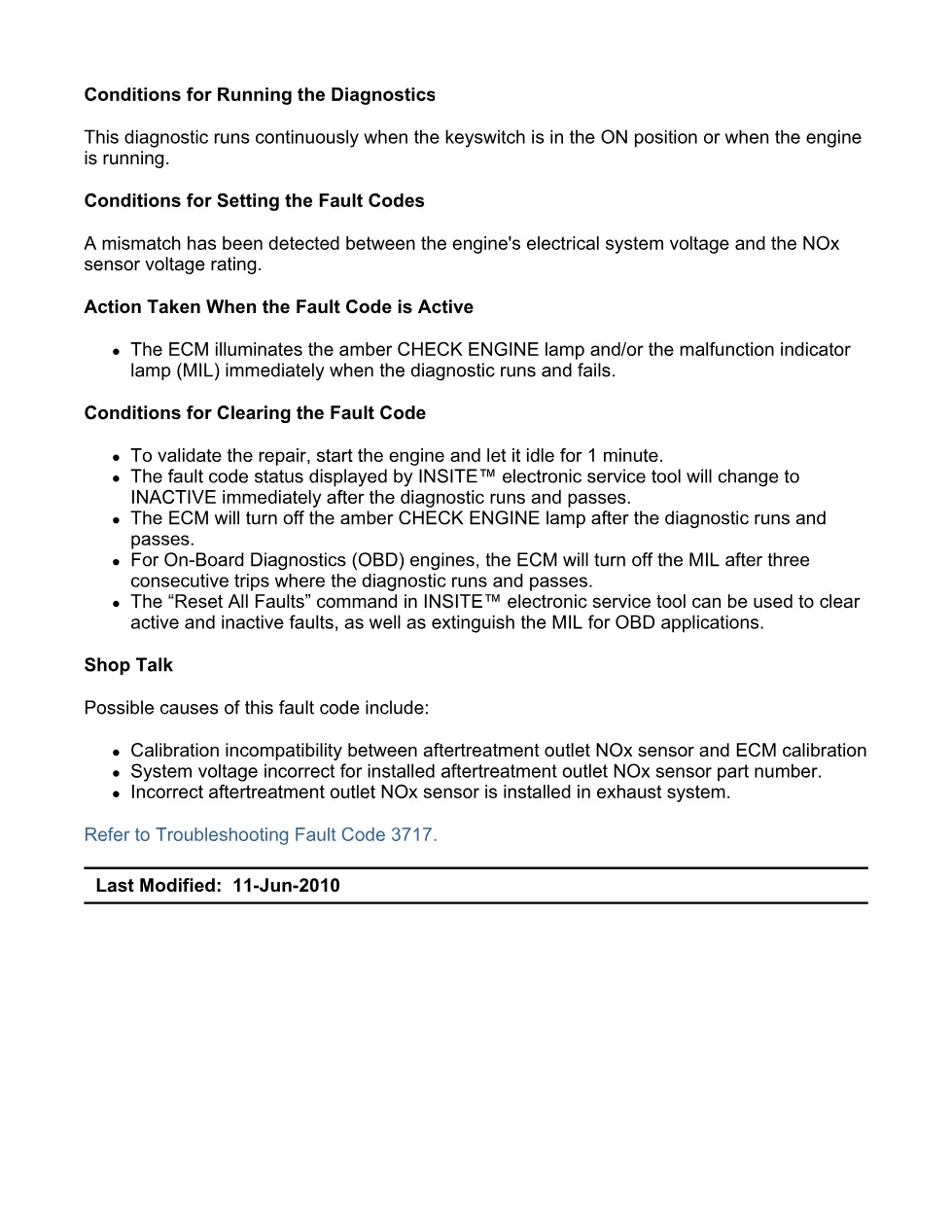 Cummins ISX code 3717 — Aftertreatment Outlet NOx calibration DTC - preview page 2 of 6