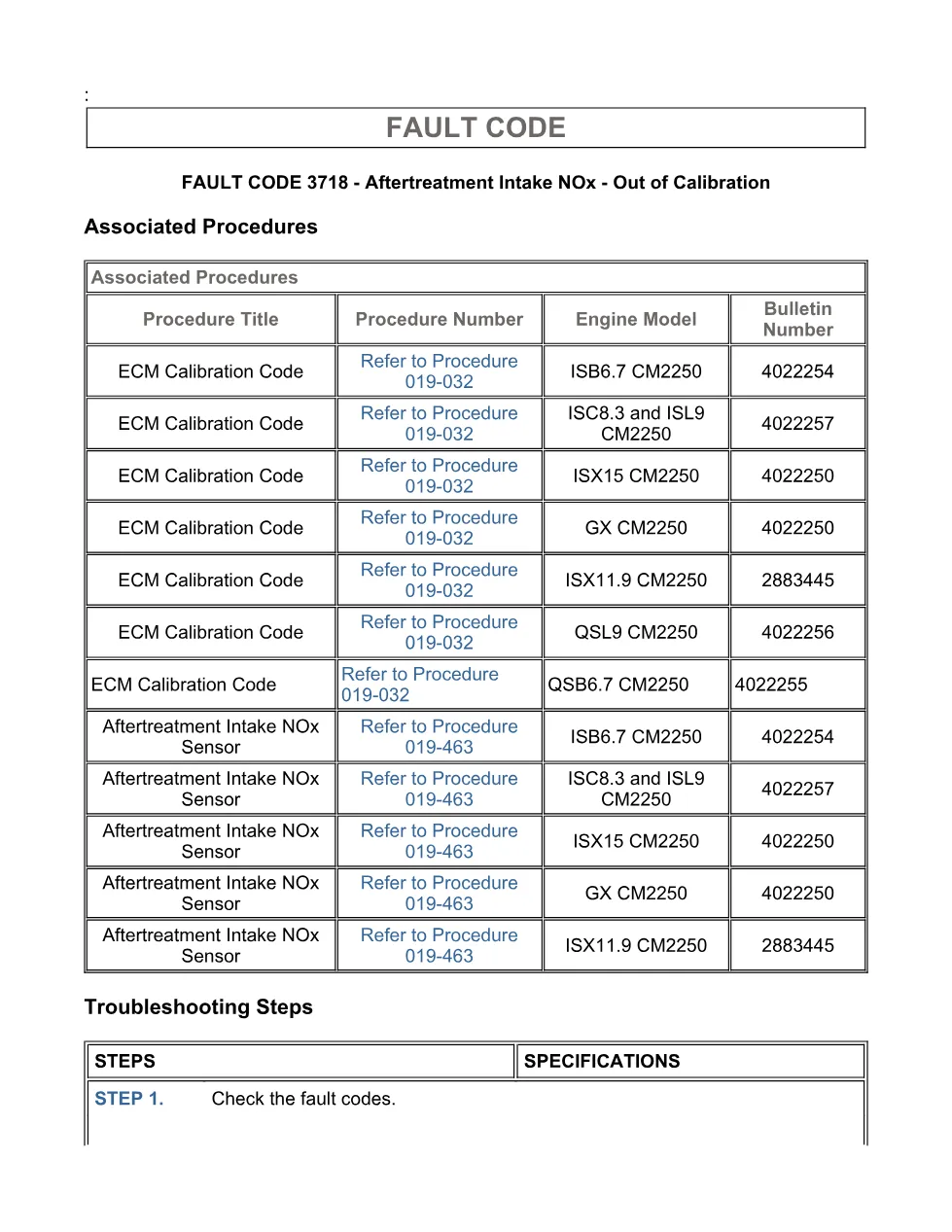 Cummins ISX code 3718 — Aftertreatment Intake NOx calibration DTC - page 3 is available after signing in