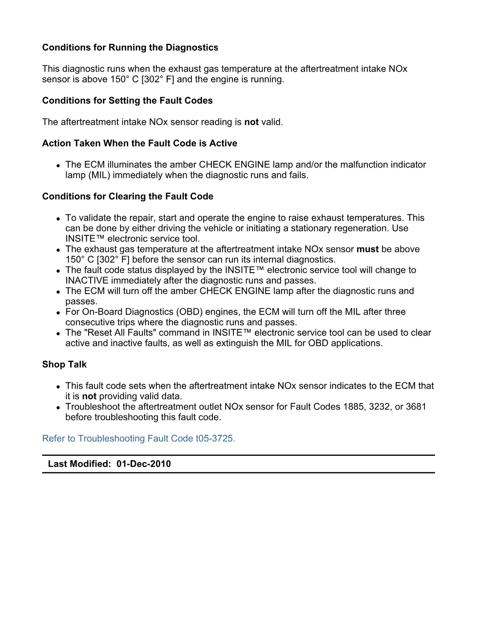 Cummins ISX code 3725 — Aftertreatment Intake NOx rate change DTC - preview page 2 of 6