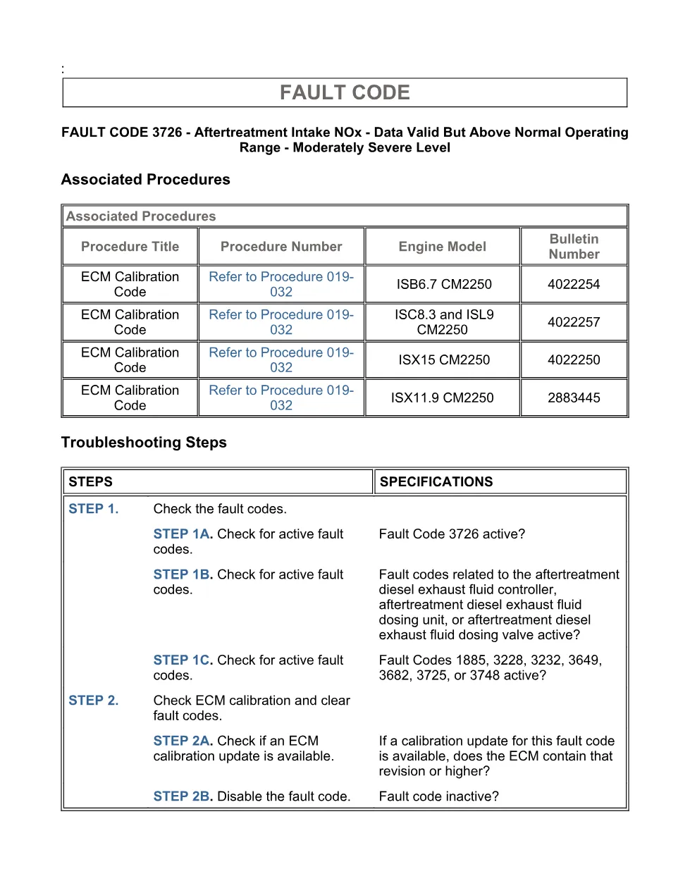 Cummins ISX code 3726 — Aftertreatment Intake NOx above range DTC - page 3 is available after signing in