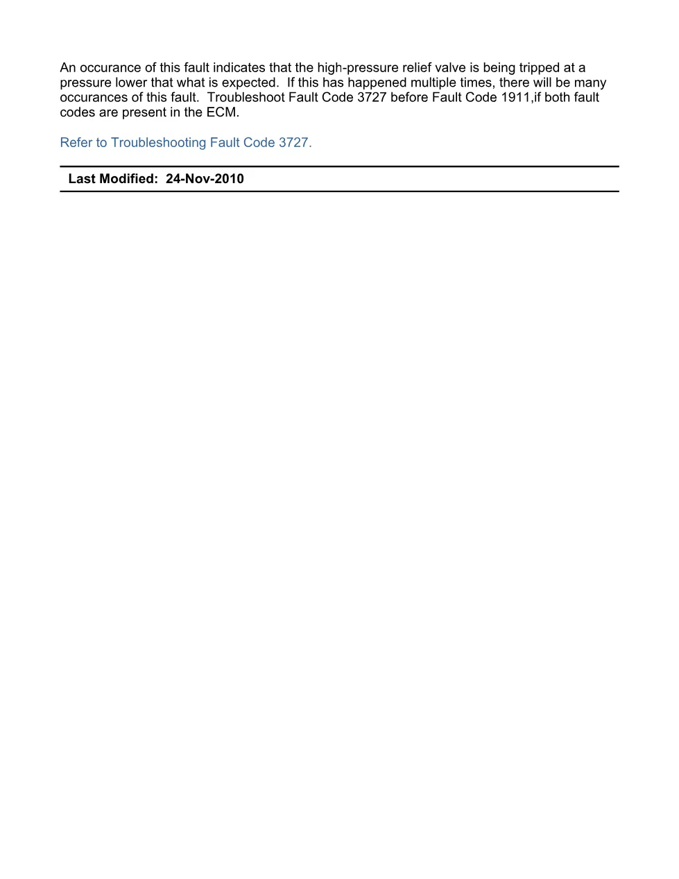 Cummins ISX code 3727 — Common Rail Fuel Pressure Relief Valve - page 3 is available after signing in