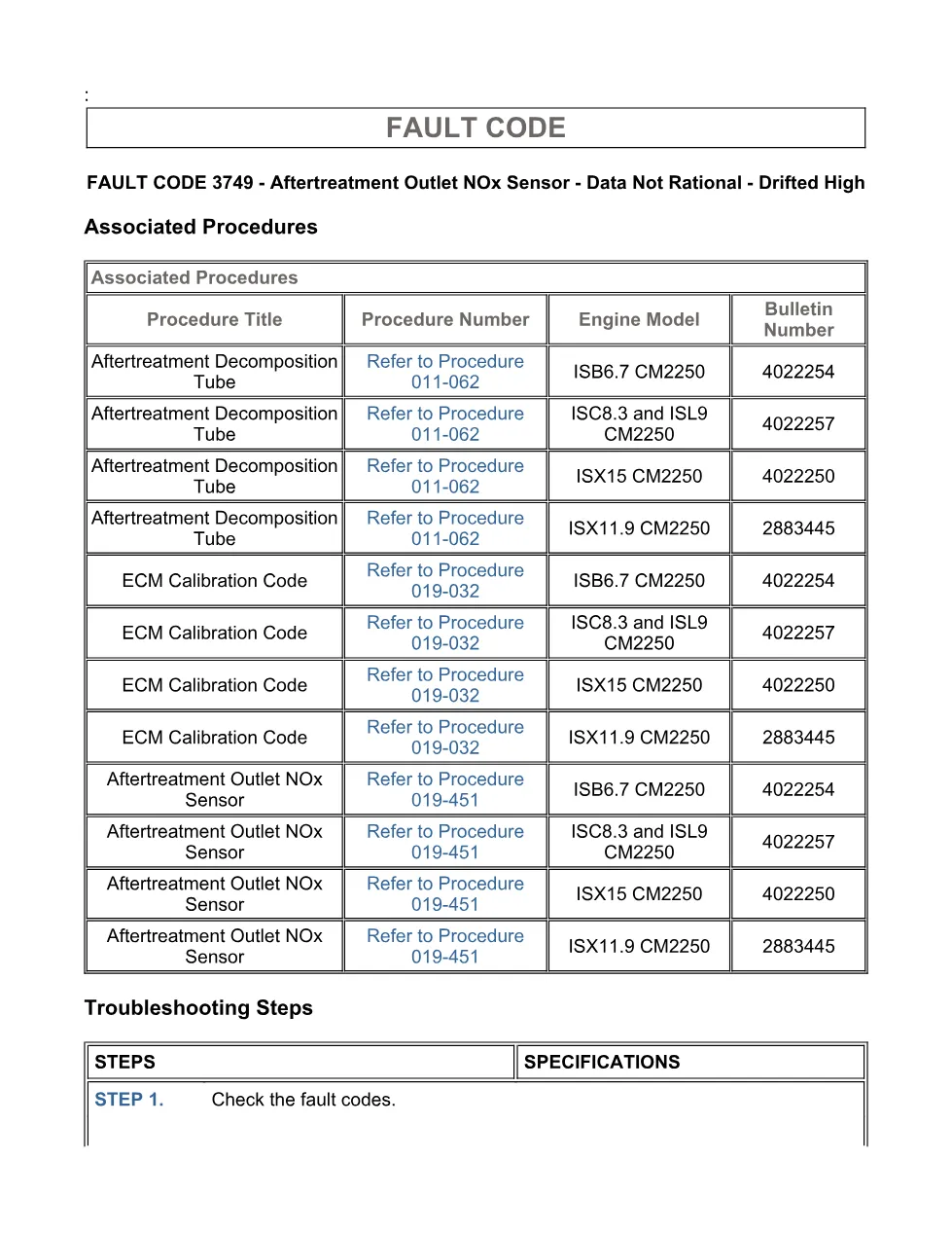 Cummins ISX code 3749 — Aftertreatment Outlet NOx drifted high - page 3 is available after signing in