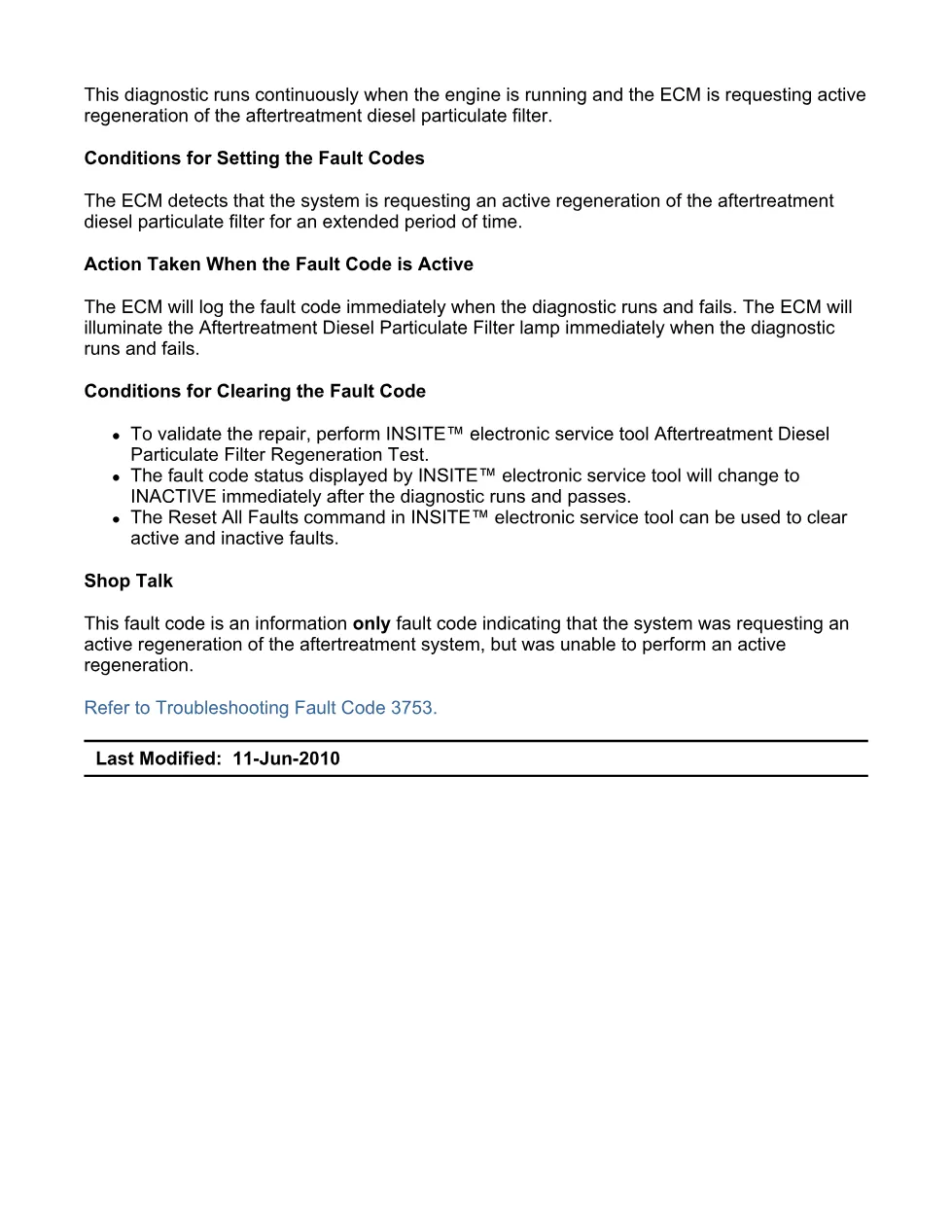 Cummins ISX code 3753 — DPF active regeneration inhibited DTC - preview page 2 of 6