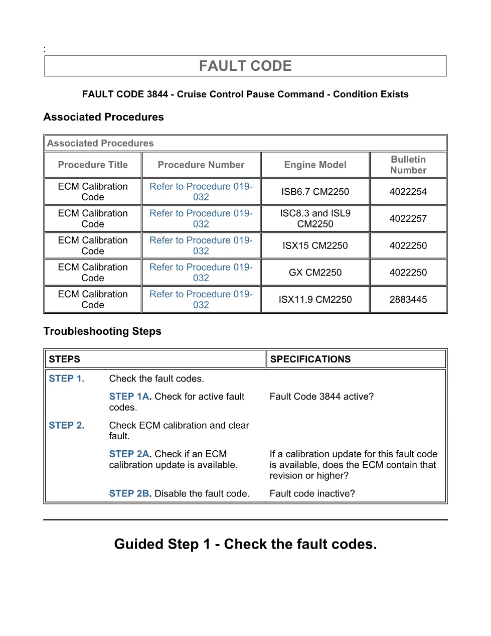 Cummins ISX code 3844 — Cruise Control Pause Command DTC (SPN - page 3 is available after signing in