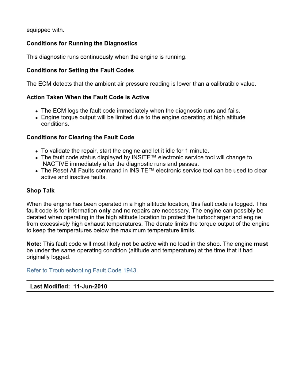 Cummins ISX11.9 code 1943 — ambient air density below normal - preview page 2 of 6