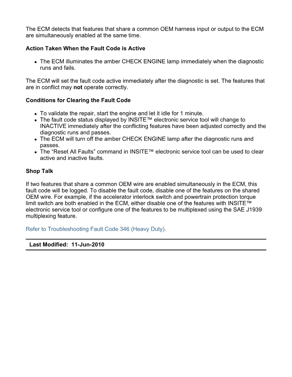 Cummins ISX11.9 code 346: Engine Control Module Calibration – PDF - page 3 is available after signing in