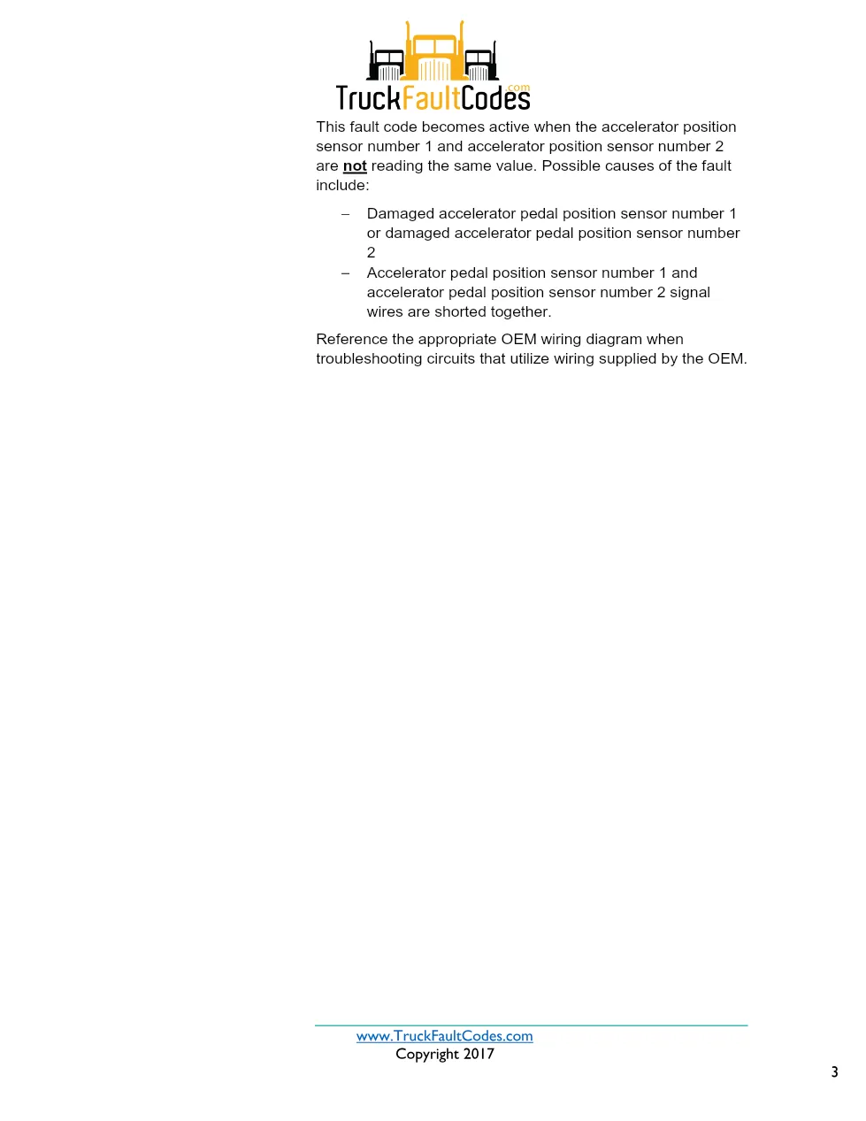 Cummins ISX12 DTC 1242 Diagnostic Procedure ? Accelerator Pedal - page 3 is available after signing in