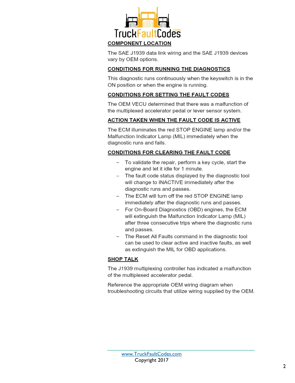Cummins ISX12 DTC 1515 Diagnostic Procedure ? SAE J1939 – 5 pages - preview page 2 of 3