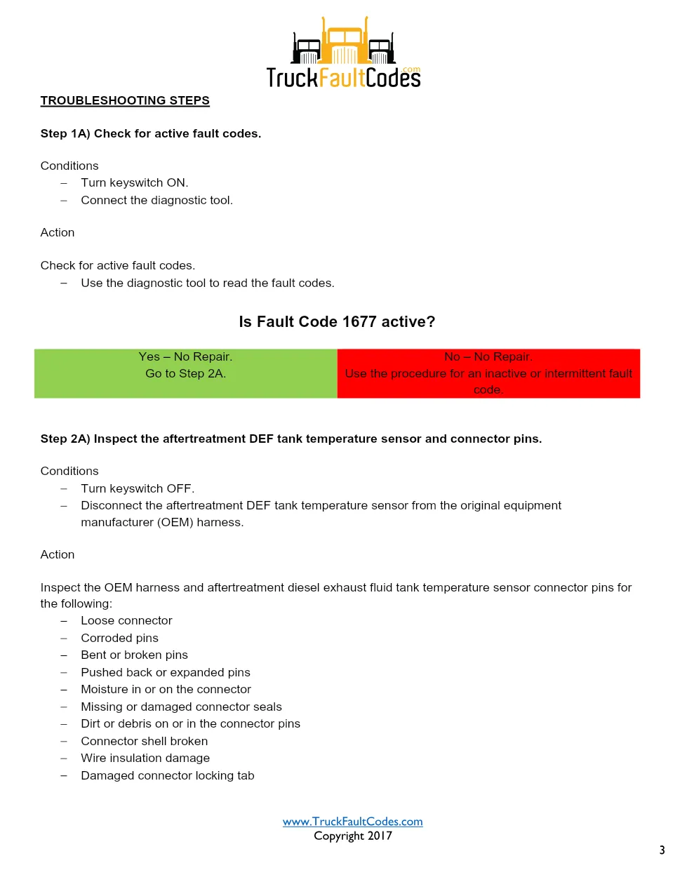 Cummins ISX12 DTC 1677 Diagnostic Procedure ? Aftertreatment - page 3 is available after signing in