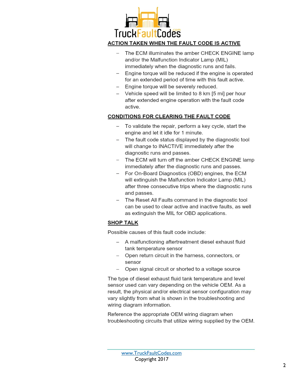 Cummins ISX12 DTC 1678 Diagnostic Procedure ? Aftertreatment - preview page 2 of 3