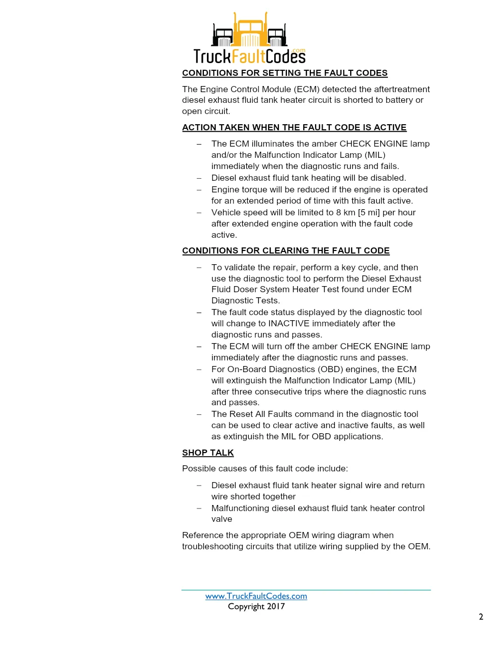 Cummins ISX12 DTC 1683 Diagnostic Procedure ? Aftertreatment - preview page 2 of 3