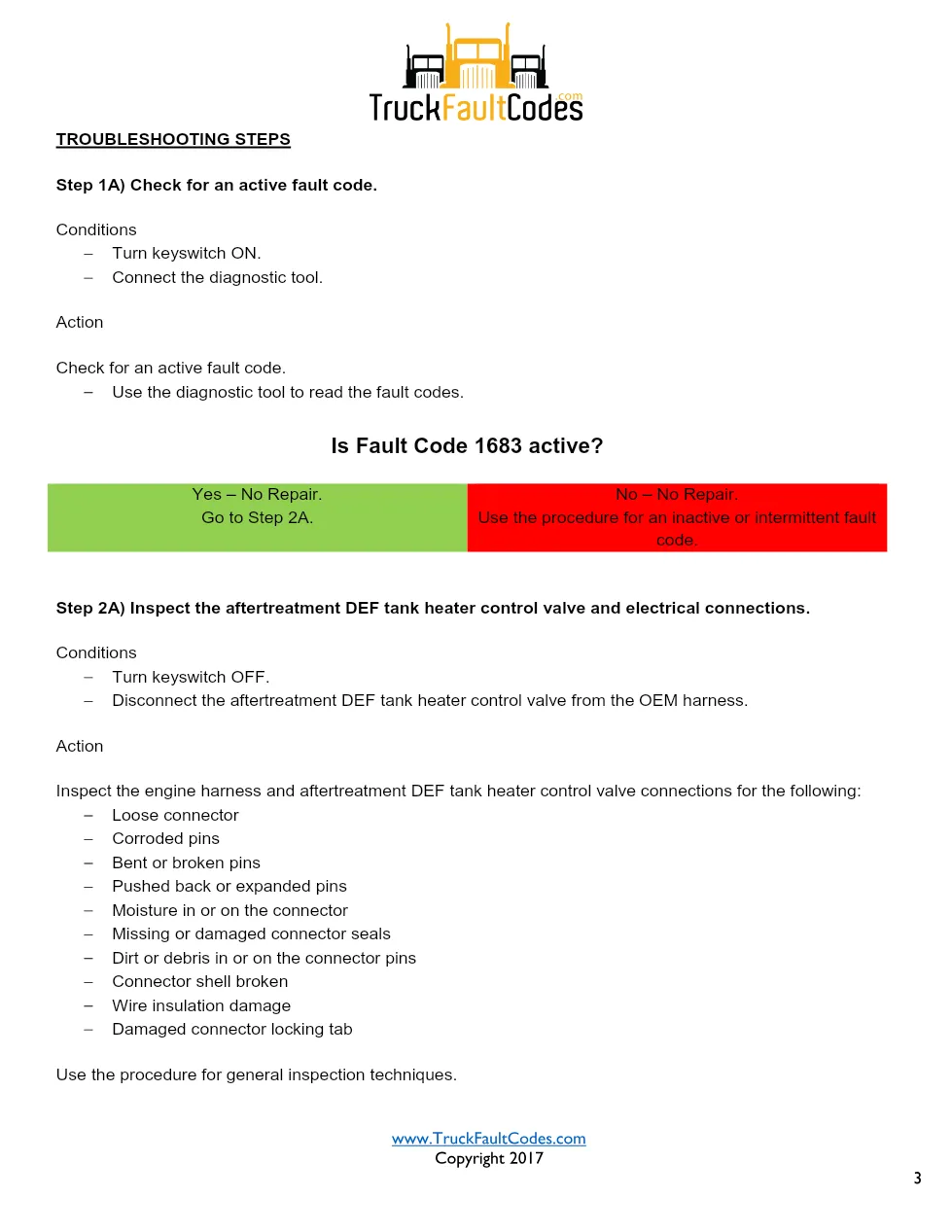Cummins ISX12 DTC 1683 Diagnostic Procedure ? Aftertreatment - page 3 is available after signing in