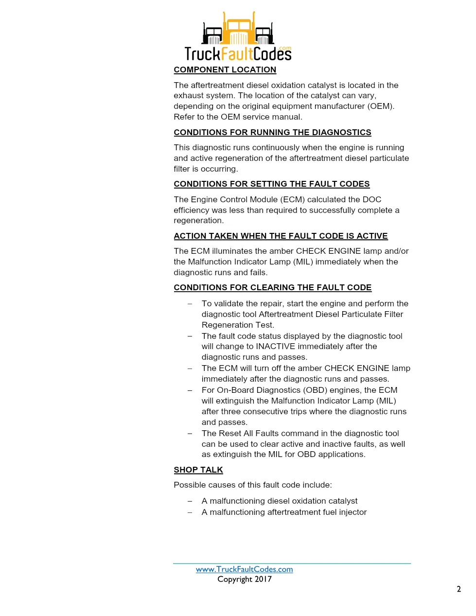 Cummins ISX12 DTC 1691 Diagnostic Procedure ? Aftertreatment - preview page 2 of 3
