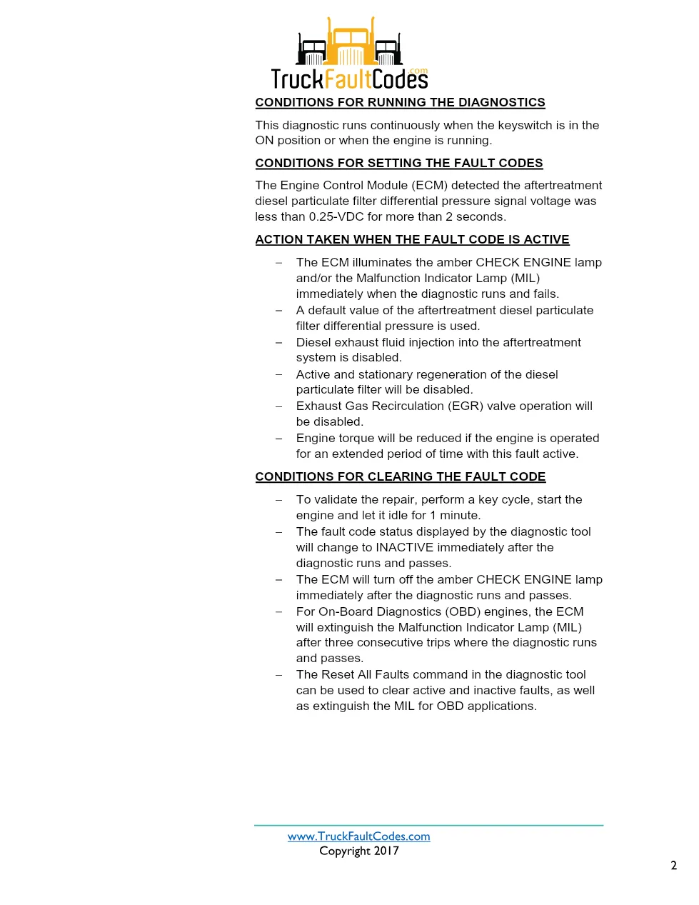Cummins ISX12 DTC 1881 Diagnostic Procedure ? Aftertreatment - preview page 2 of 3