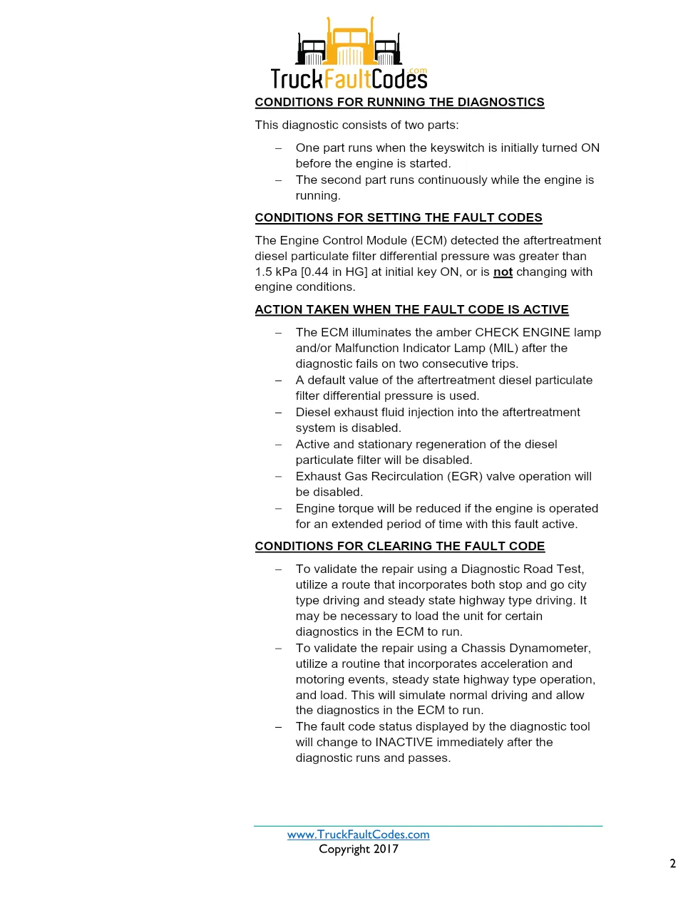 Cummins ISX12 DTC 1883 Diagnostic Procedure ? Aftertreatment - preview page 2 of 3