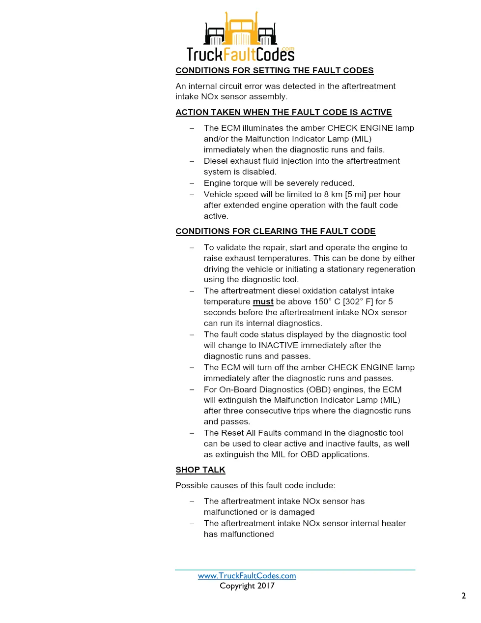Cummins ISX12 DTC 1885 Diagnostic Procedure ? Aftertreatment - preview page 2 of 3