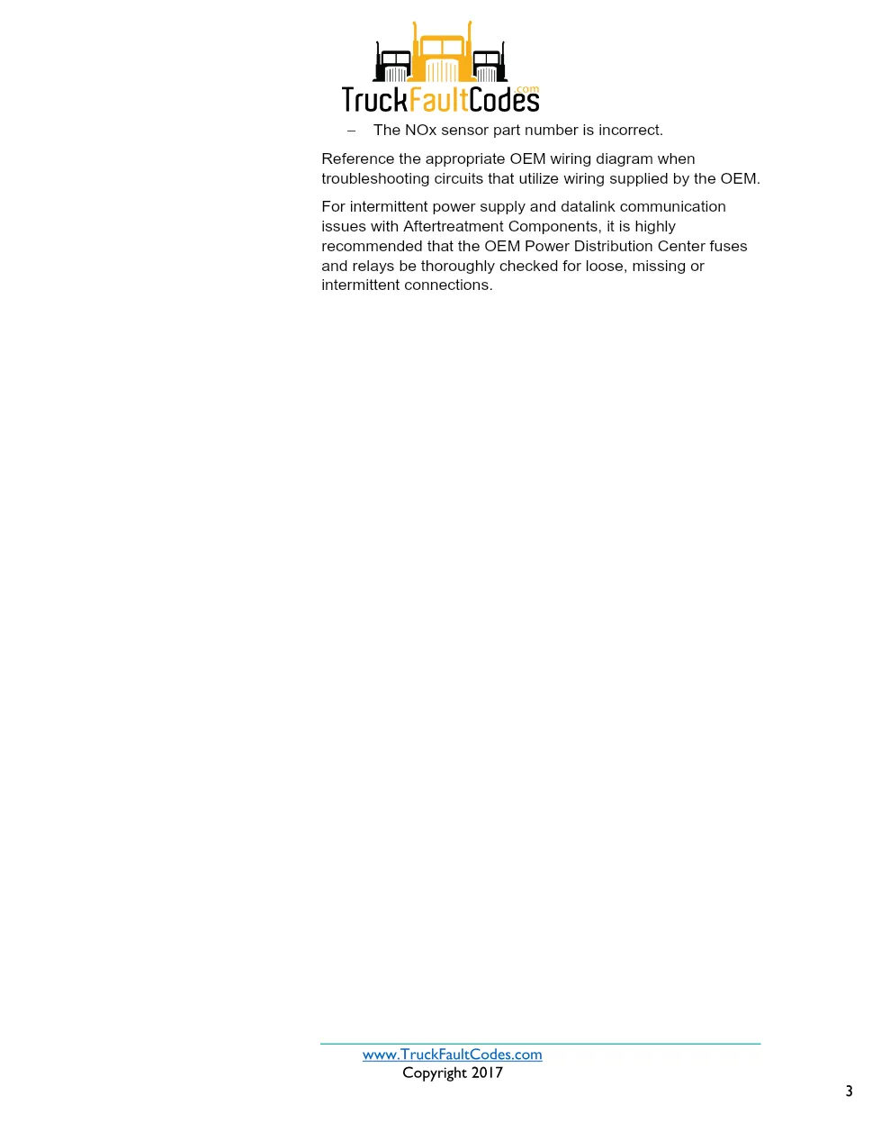 Cummins ISX12 DTC 1885 Diagnostic Procedure ? Aftertreatment - page 3 is available after signing in