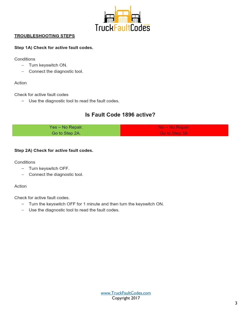 Cummins ISX12 DTC 1896 Diagnostic Procedure ? EGR Valve – 5 pages - page 3 is available after signing in