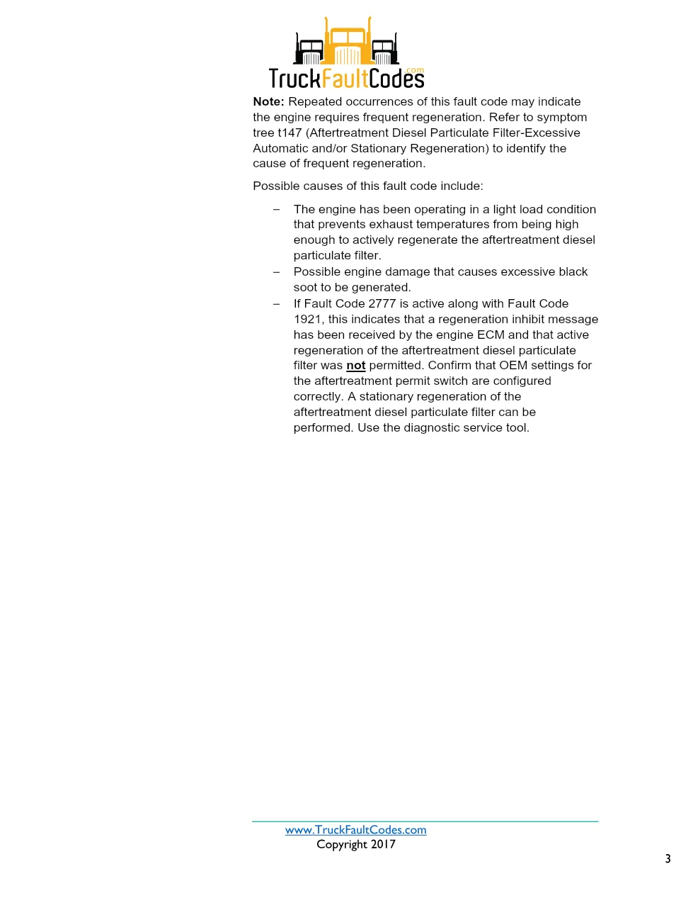 Cummins ISX12 DTC 1921 Diagnostic Procedure ? Aftertreatment - page 3 is available after signing in