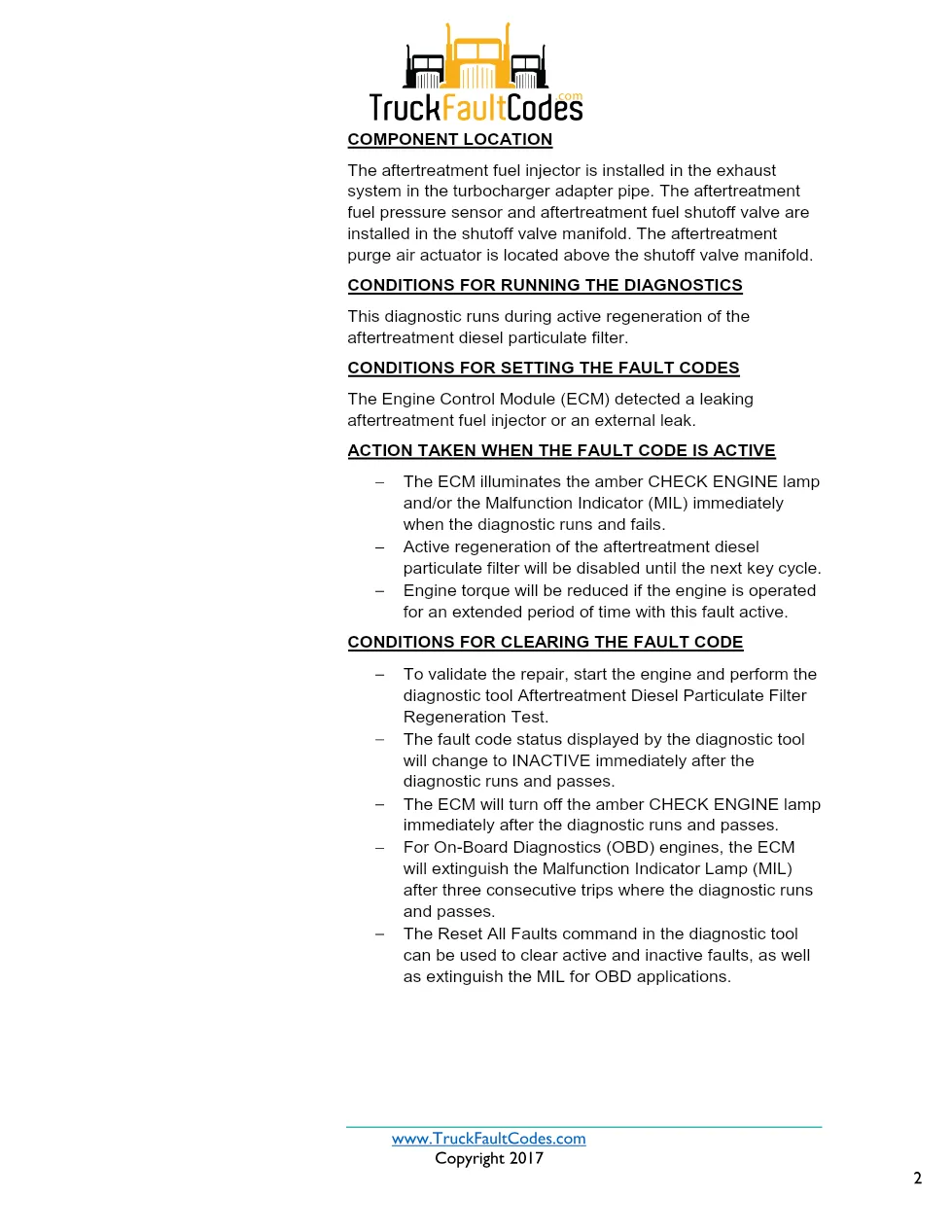 Cummins ISX12 DTC 1932 Diagnostic Procedure ? Aftertreatment - preview page 2 of 3