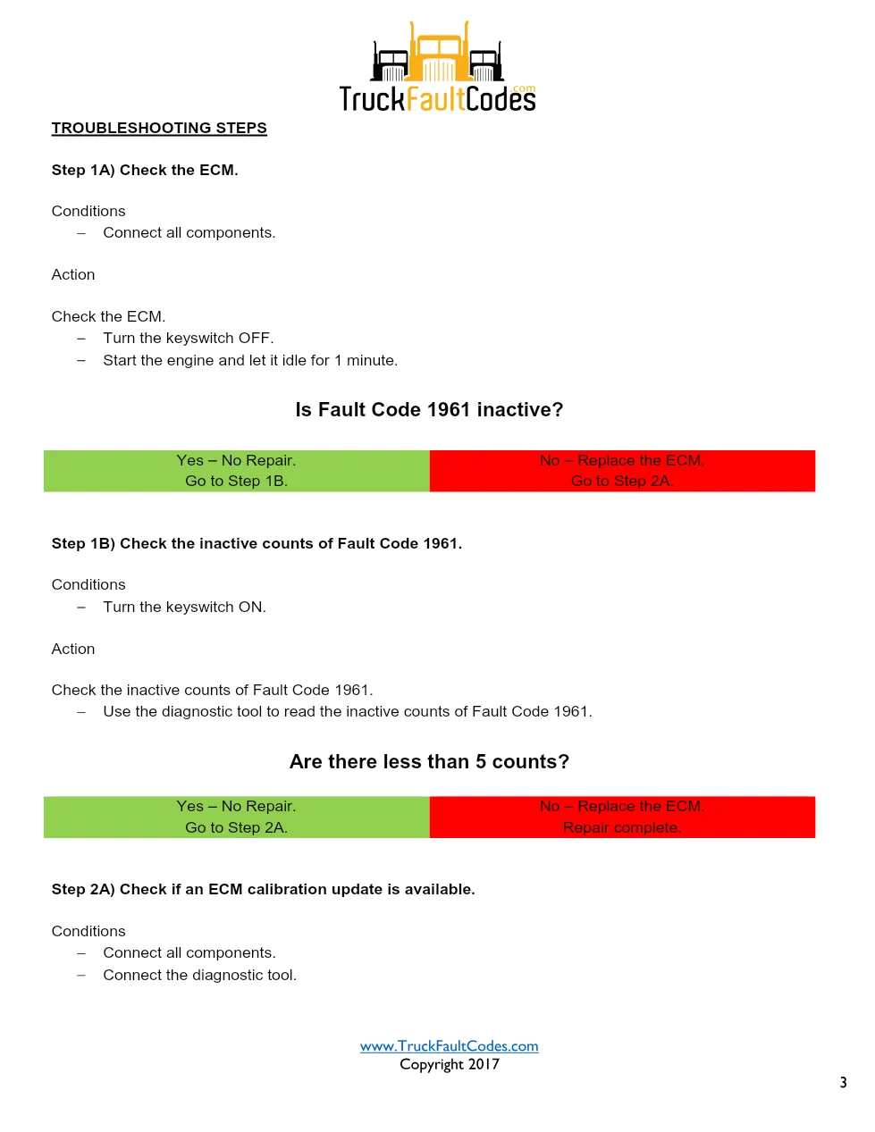 Cummins ISX12 DTC 1961 Diagnostic Procedure ? EGR Valve Control - page 3 is available after signing in