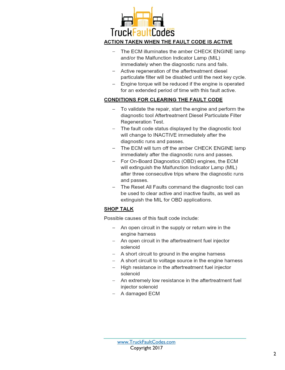 Cummins ISX12 DTC 1977 Diagnostic Procedure ? Aftertreatment - preview page 2 of 3