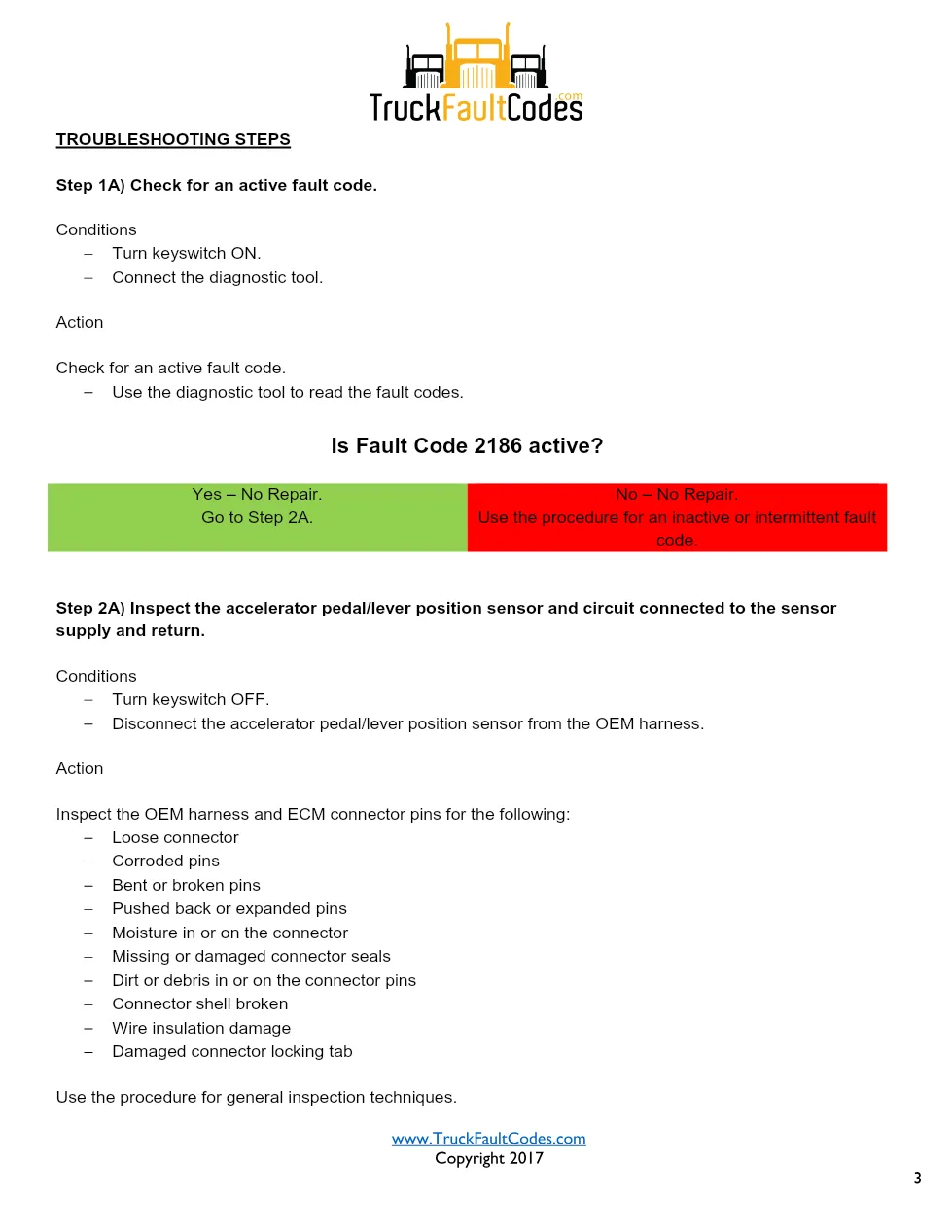 Cummins ISX12 DTC 2186 Diagnostic Procedure ? Sensor Supply 4 - page 3 is available after signing in