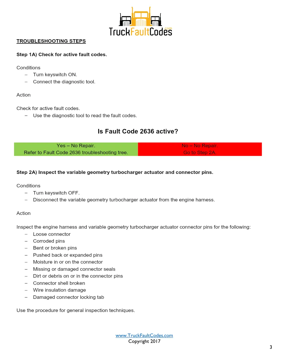 Cummins ISX12 DTC 2198 Diagnostic Procedure ? VGT Actuator Driver - page 3 is available after signing in
