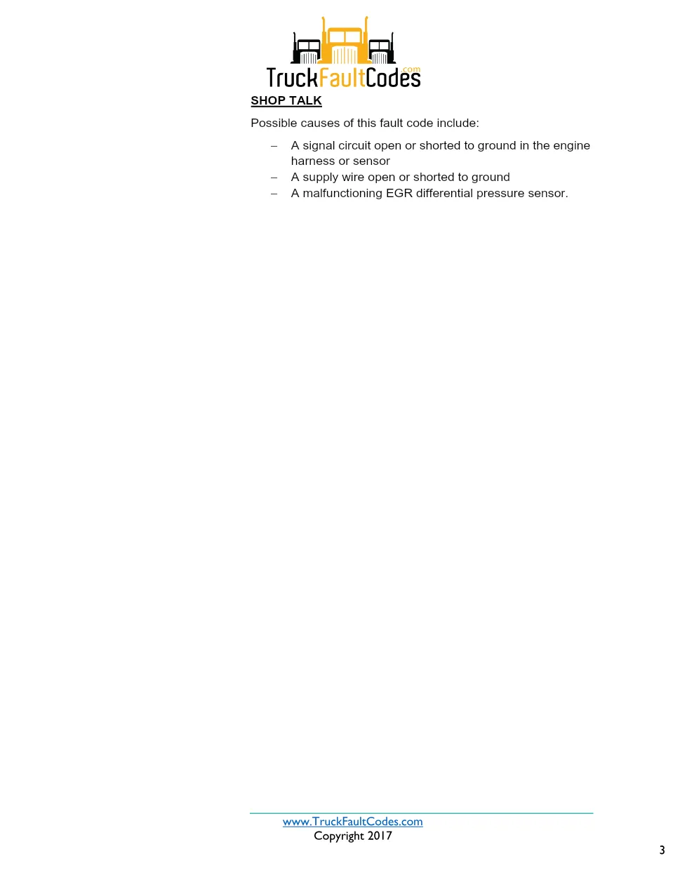 Cummins ISX12 DTC 2274 Diagnostic Procedure ? Exhaust Gas – PDF - page 3 is available after signing in