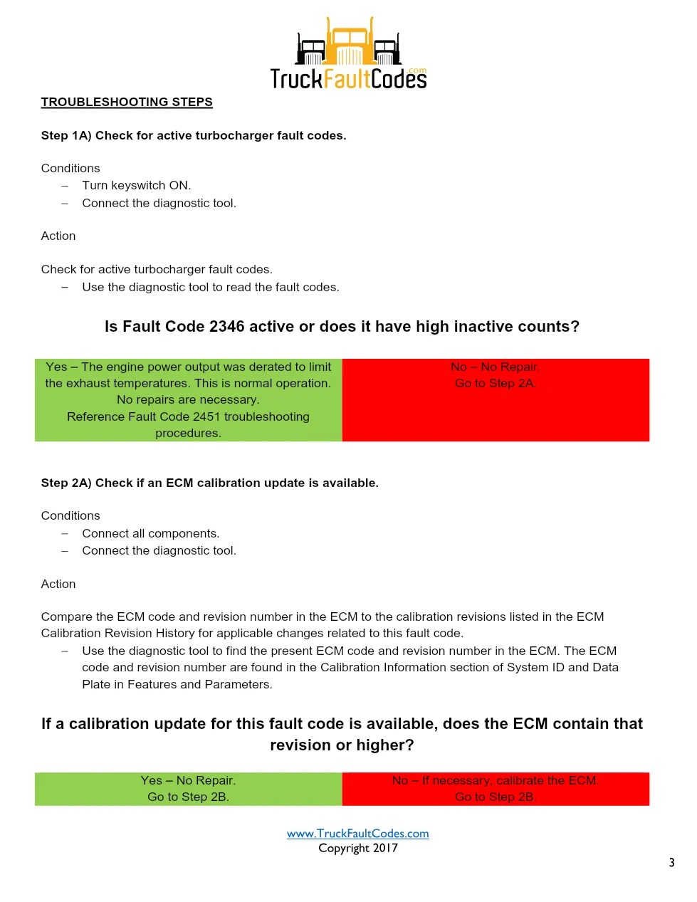 Cummins ISX12 DTC 2346 Diagnostic Procedure ? Turbocharger – PDF - page 3 is available after signing in