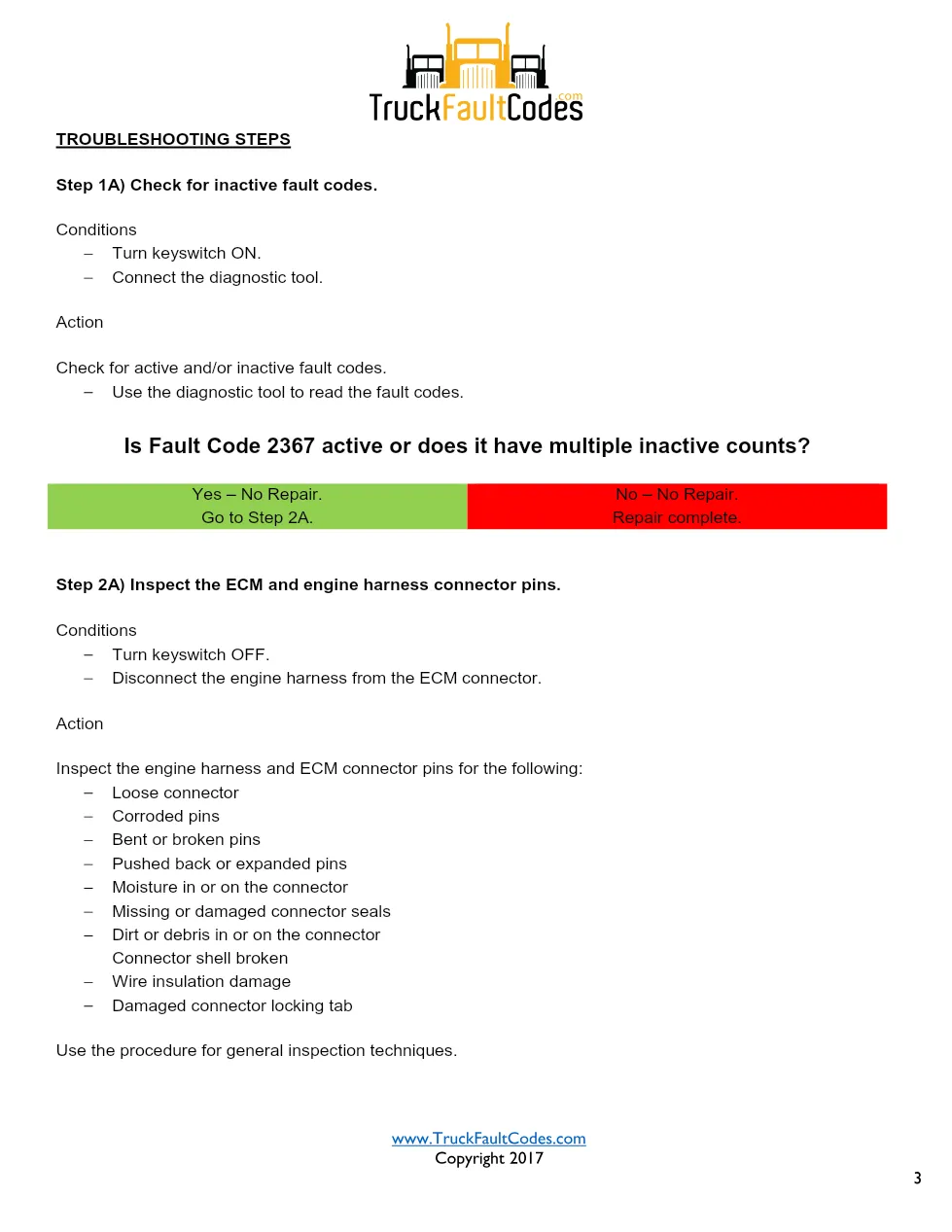 Cummins ISX12 DTC 2367 Diagnostic Procedure ? Engine Brake – PDF - page 3 is available after signing in