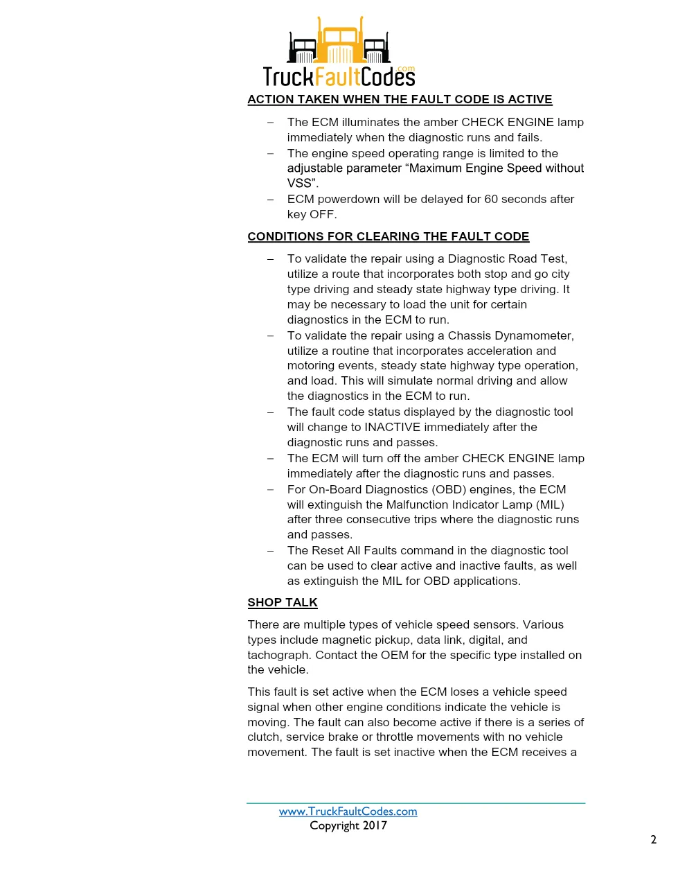 Cummins ISX12 DTC 241 Diagnostic Procedure ? Wheel-Based Vehicle - preview page 2 of 3