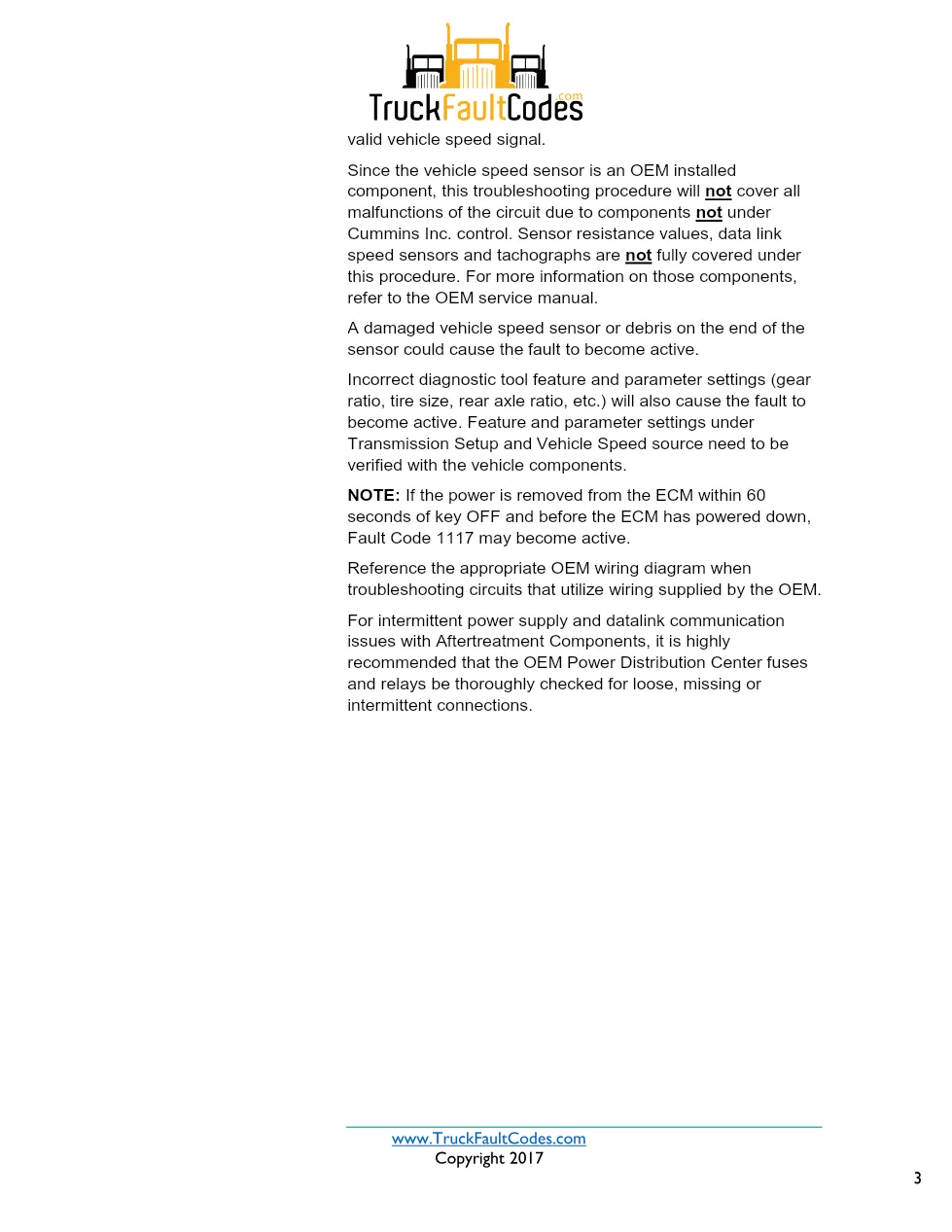 Cummins ISX12 DTC 241 Diagnostic Procedure ? Wheel-Based Vehicle - page 3 is available after signing in