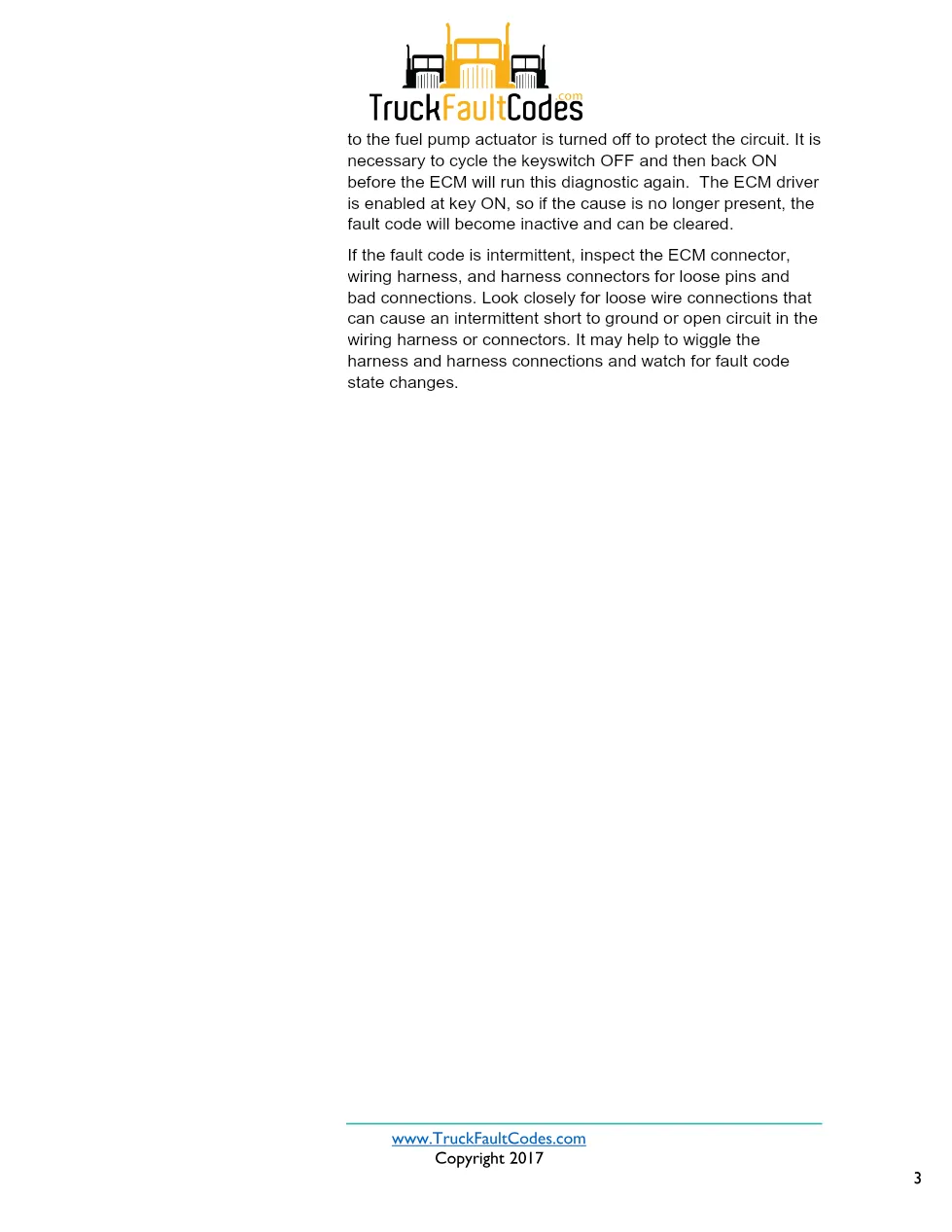Cummins ISX12 DTC 272 Diagnostic Procedure ? Engine Fuel Pump - page 3 is available after signing in
