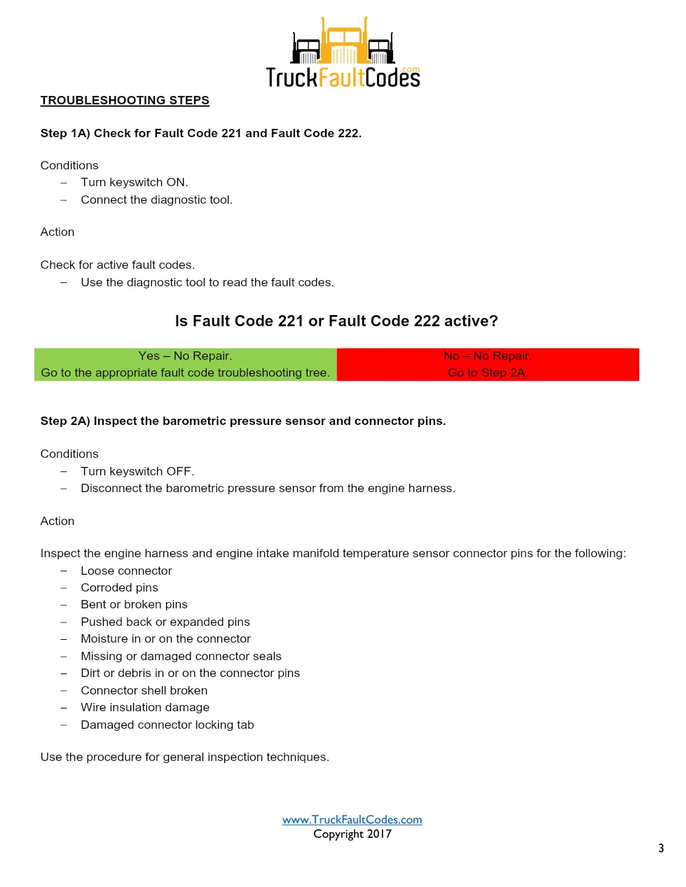 Cummins ISX12 DTC 295 Diagnostic Procedure ? Barometric Pressure - page 3 is available after signing in
