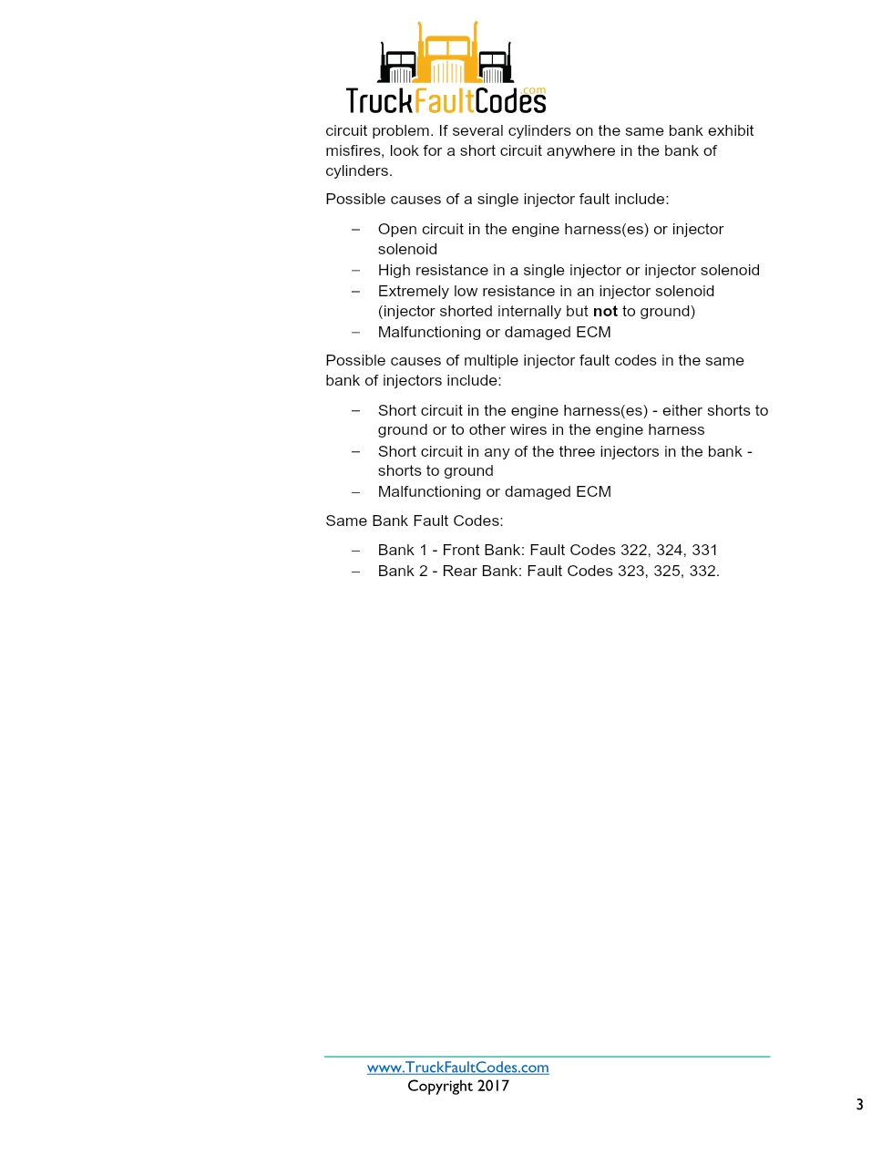 Cummins ISX12 DTC 322 Diagnostic Procedure ? Injector Solenoid - page 3 is available after signing in