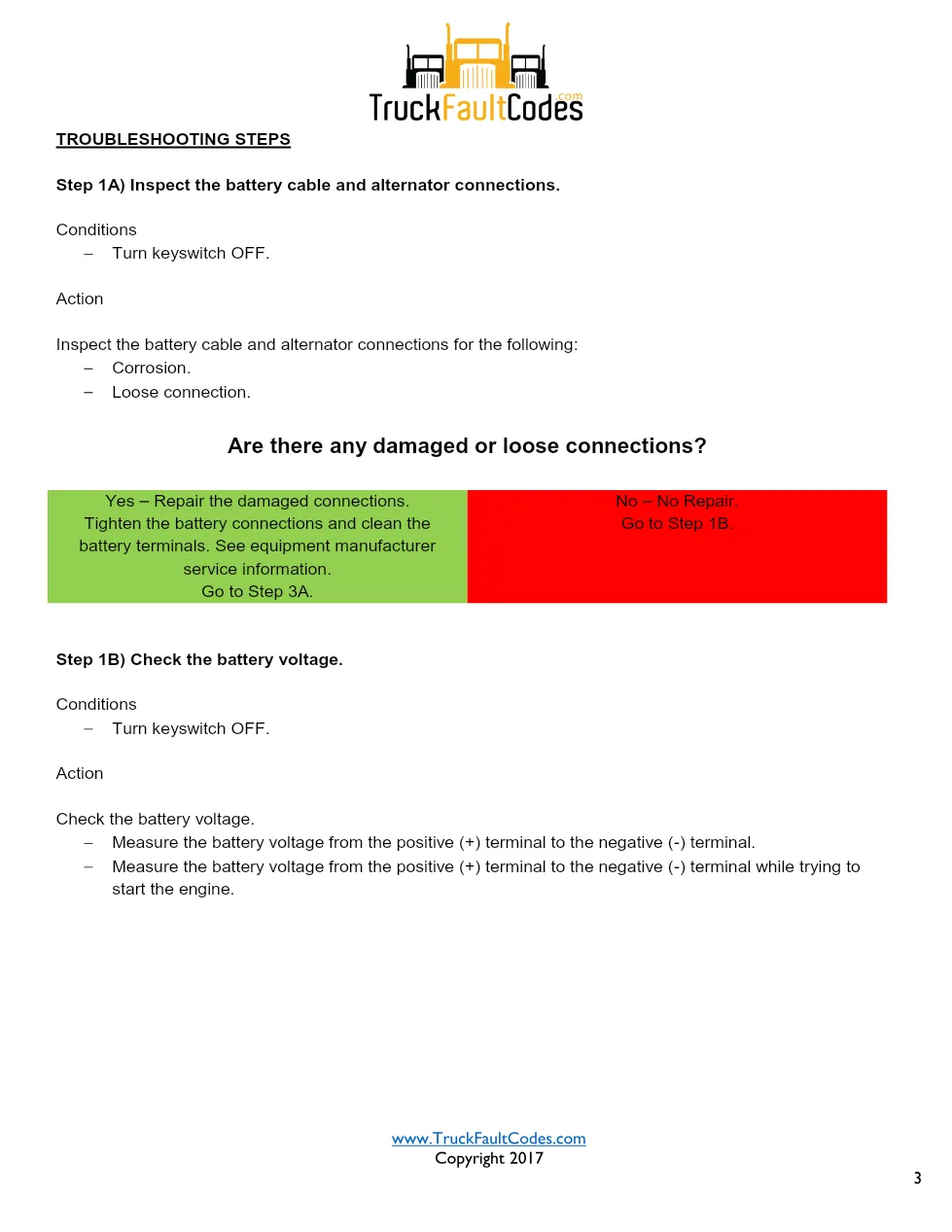 Cummins ISX12 DTC 596 Diagnostic Procedure ? Electrical Charging - page 3 is available after signing in