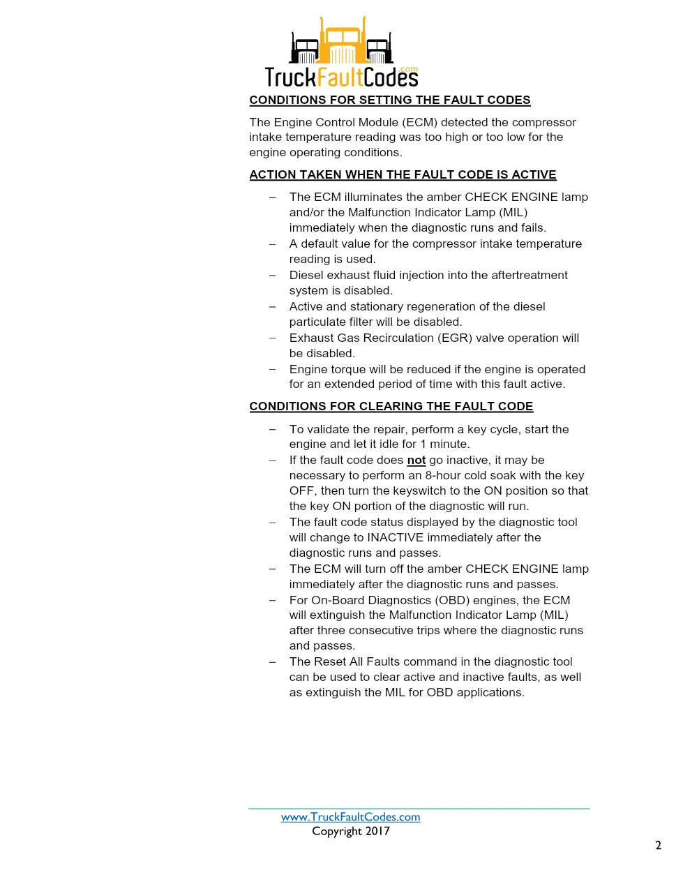 Cummins ISX12 DTC 693 Diagnostic Procedure ? Turbocharger 1 – PDF - preview page 2 of 3