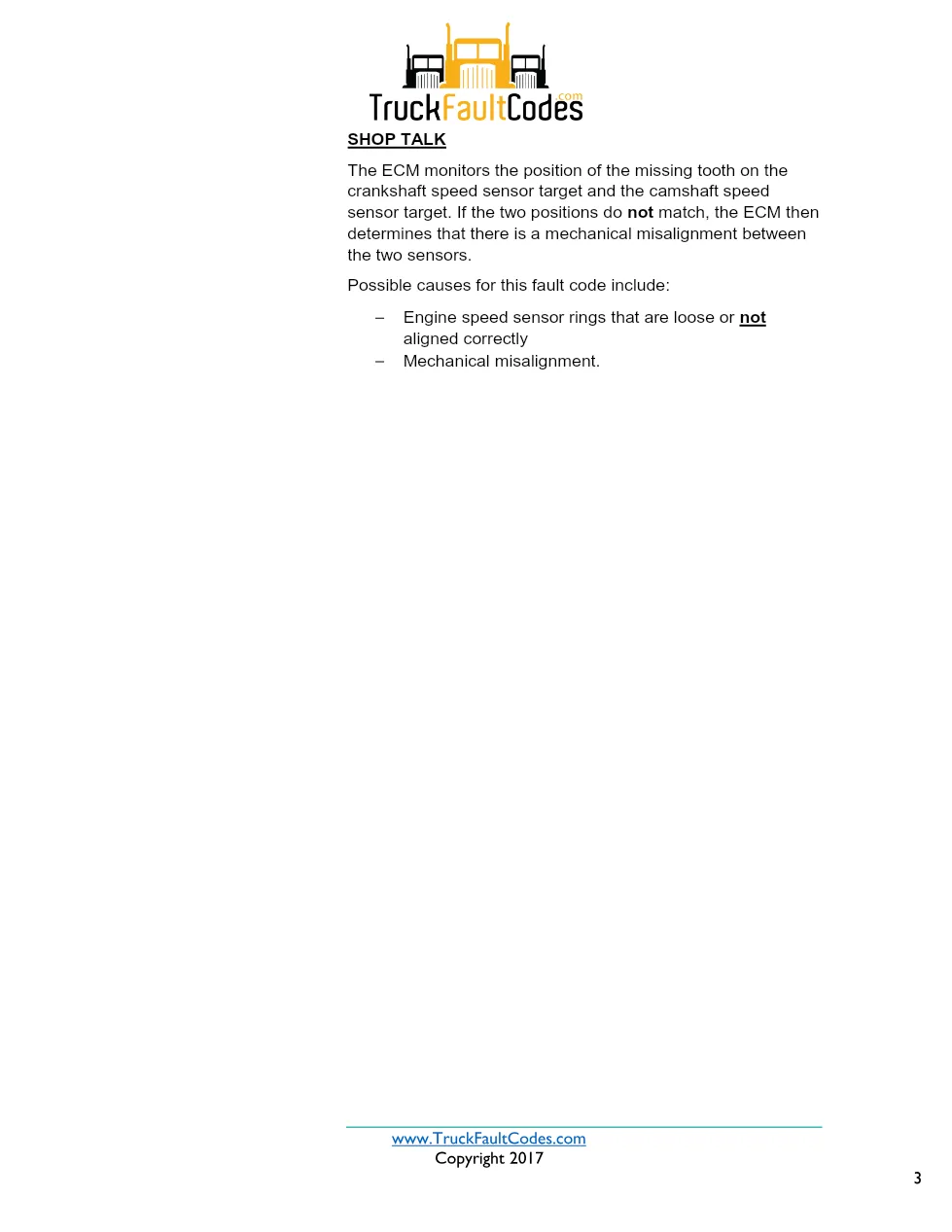 Cummins ISX12 DTC 731 Diagnostic Procedure ? Engine – 7 pages - page 3 is available after signing in