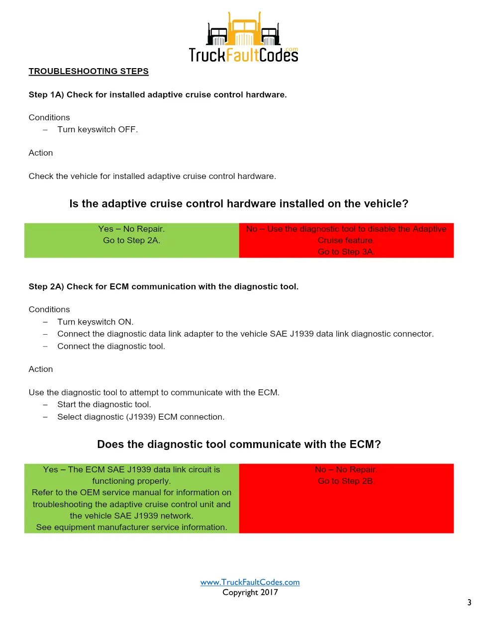 Cummins ISX12 DTC 784 Diagnostic Procedure ? Adaptive Cruise - page 3 is available after signing in