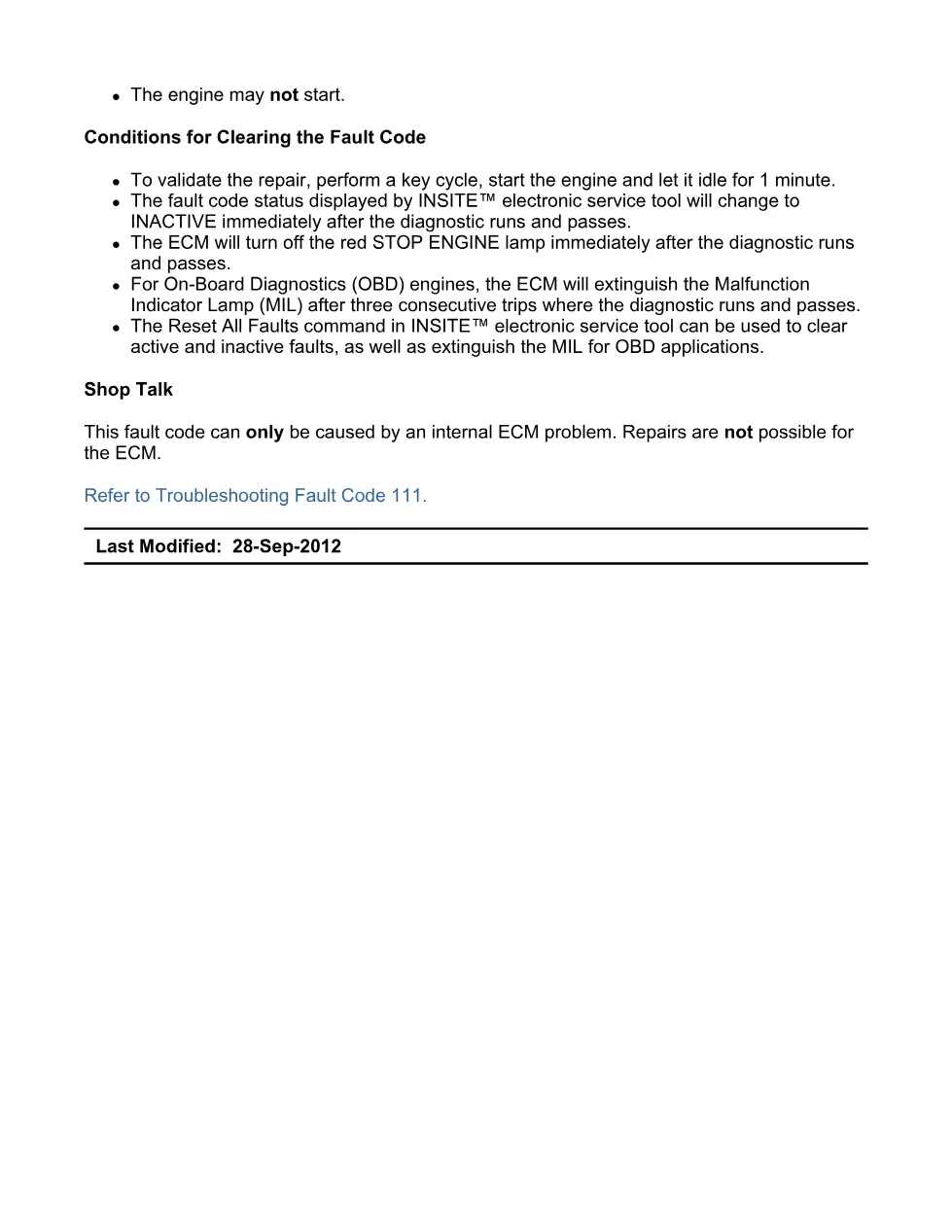 Cummins ISX15 code 111 troubleshooting document, 7 pages – PDF - preview page 2 of 3