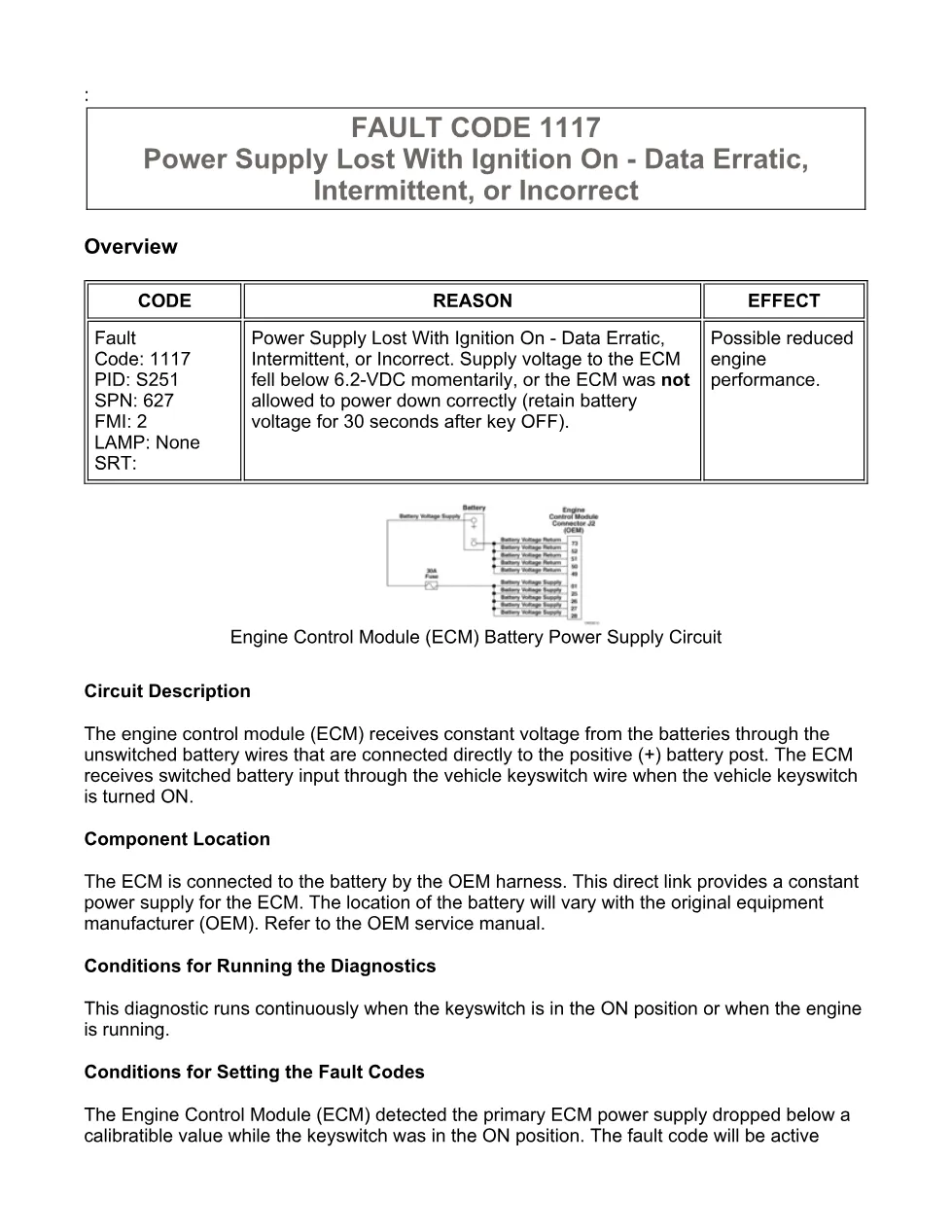 Cummins ISX15 code 1117 troubleshooting document, 14 pages – PDF - preview page 1 of 3