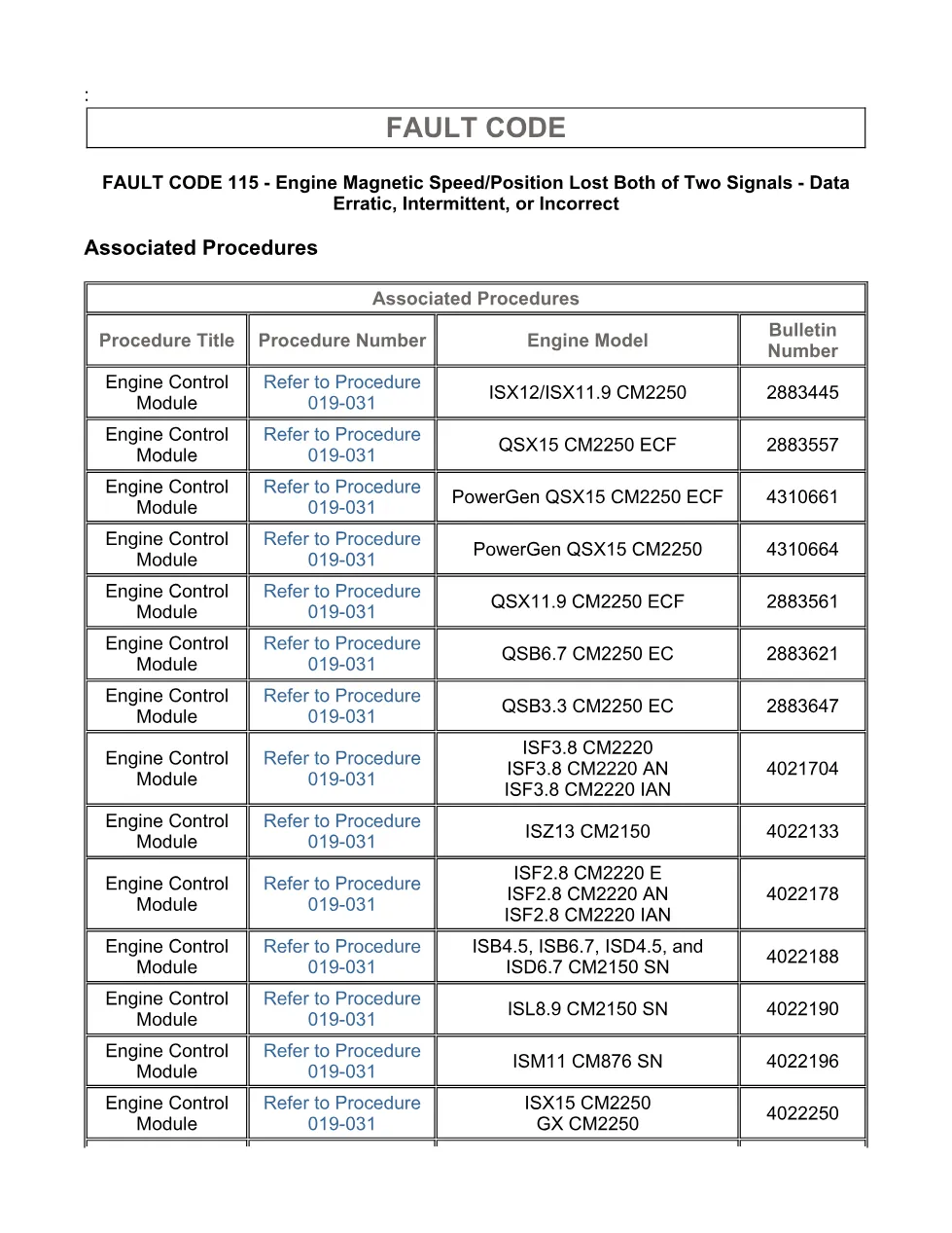 Cummins ISX15 code 115 troubleshooting document, 6 pages – PDF - page 3 is available after signing in