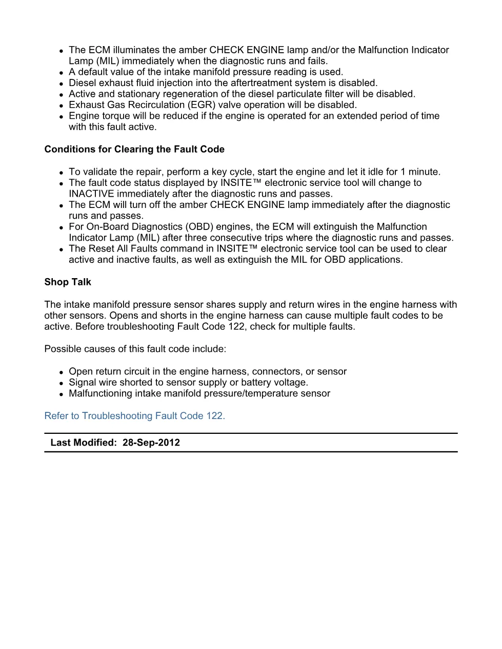 Cummins ISX15 code 122 troubleshooting document, 20 pages – PDF - preview page 2 of 3