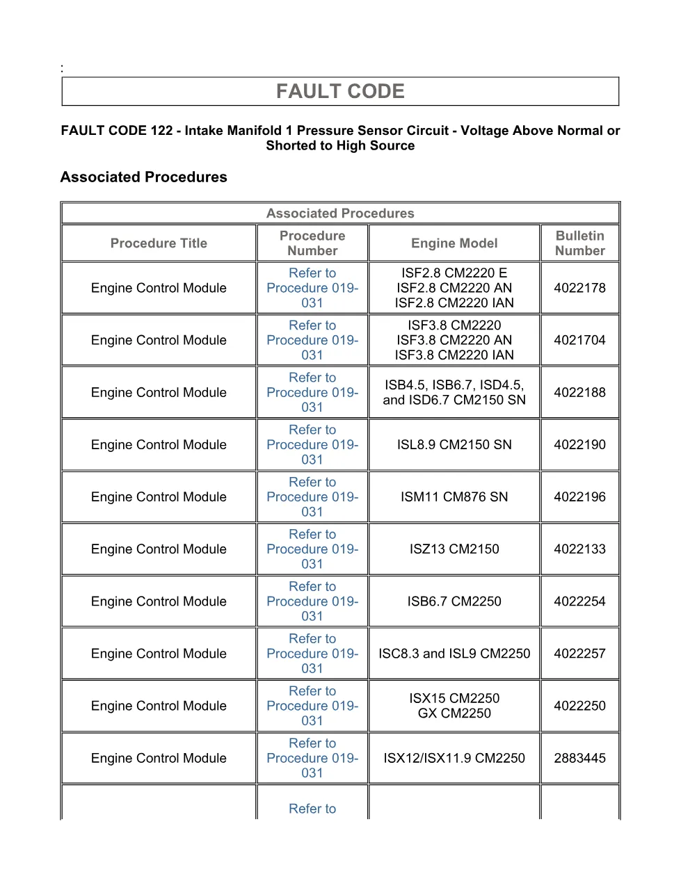 Cummins ISX15 code 122 troubleshooting document, 20 pages – PDF - page 3 is available after signing in