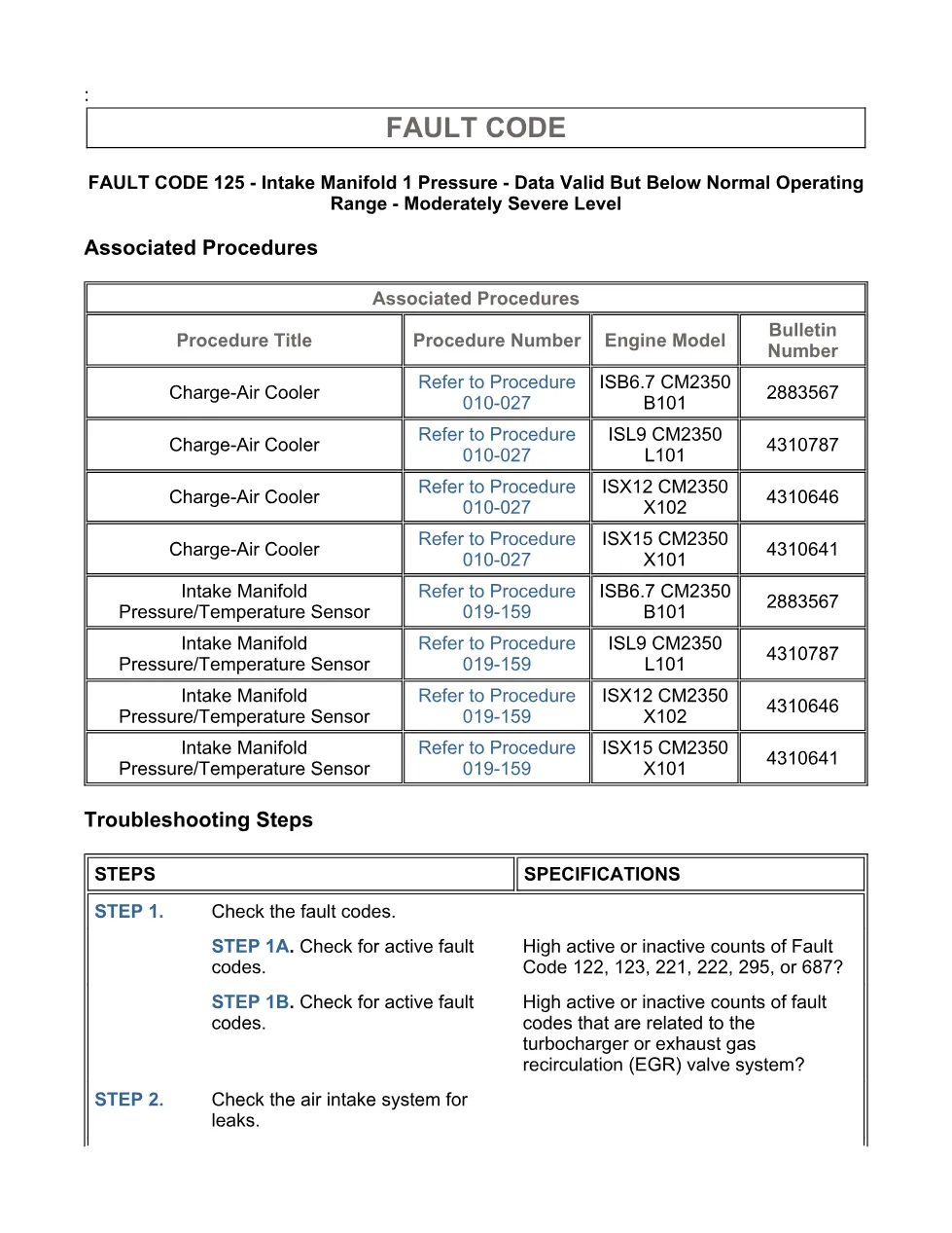 Cummins ISX15 code 125 troubleshooting document, 10 pages – PDF - page 3 is available after signing in