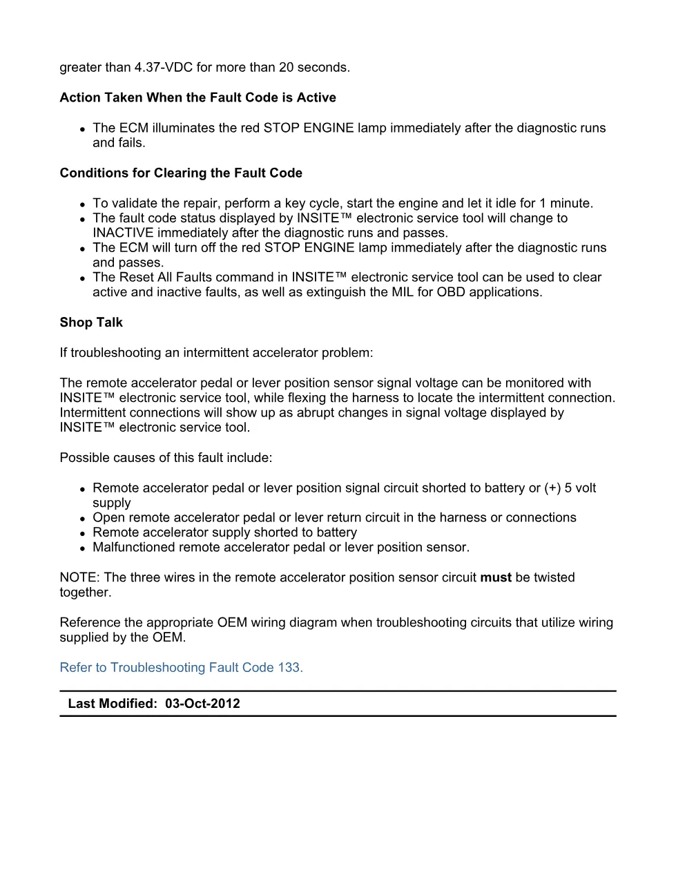 Cummins ISX15 code 133 troubleshooting document, 14 pages – PDF - preview page 2 of 3